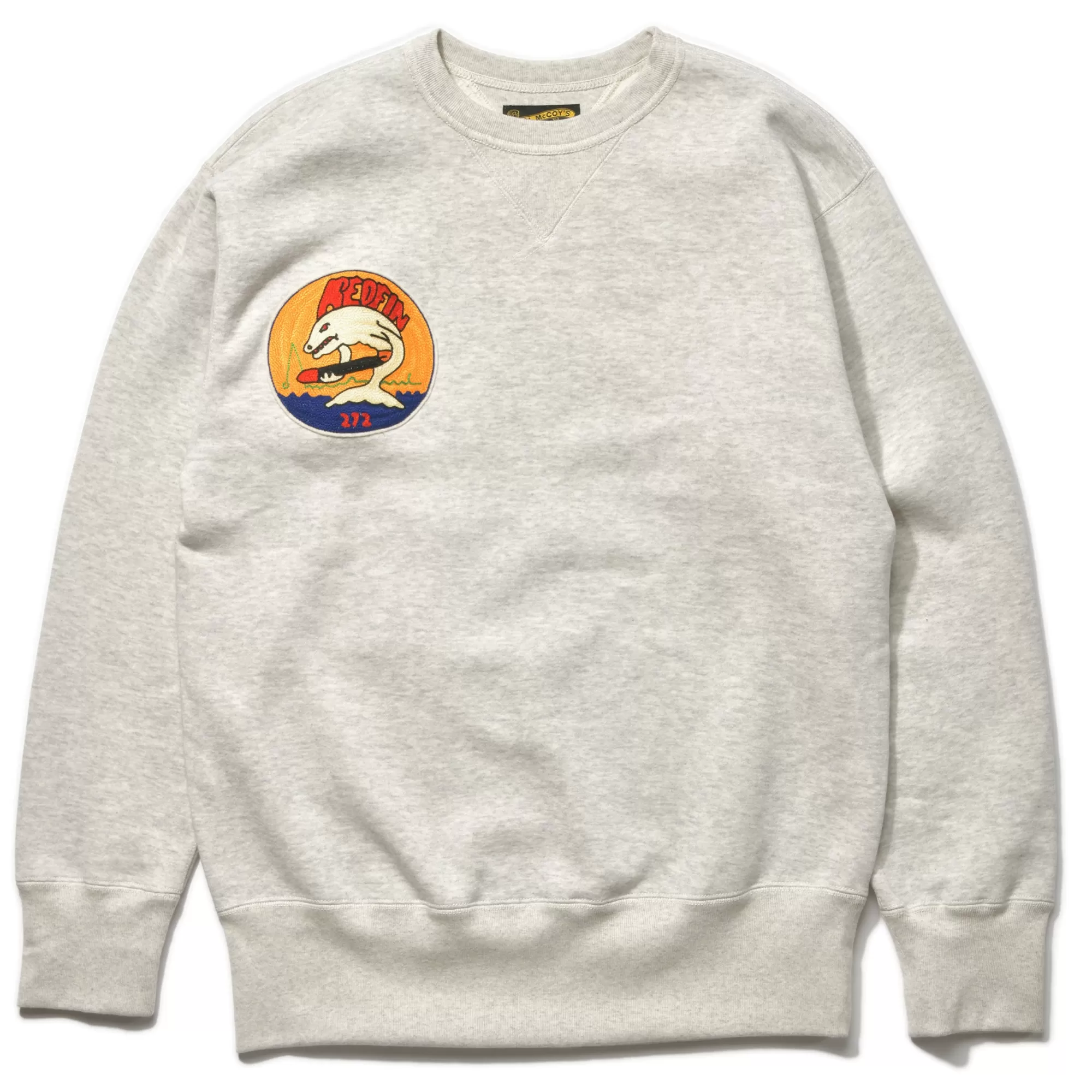 The Real McCoy's Sweatshirts^Military Print Sweatshirt/Uss Redfin 022 SNOW GRAY