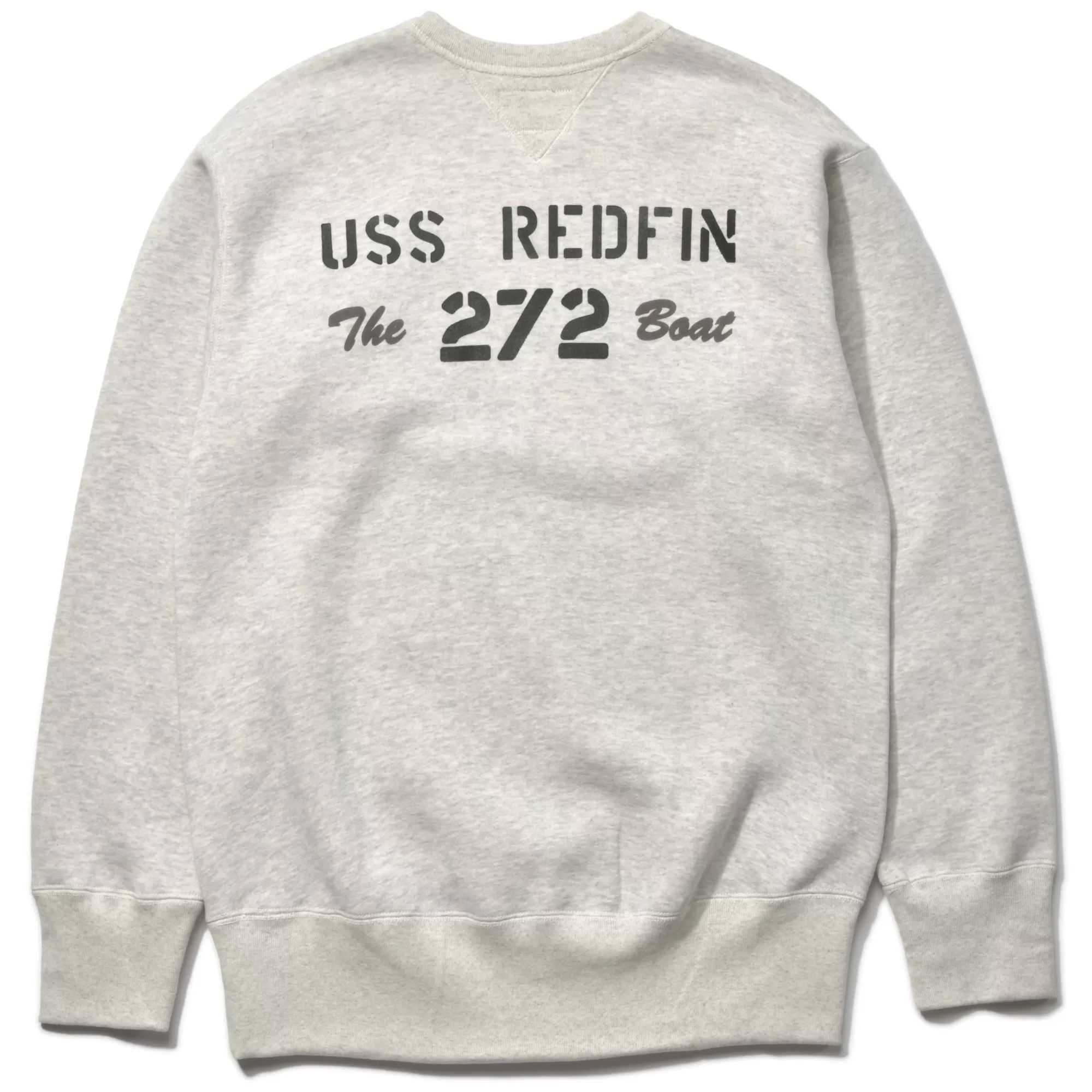 The Real McCoy's Sweatshirts^Military Print Sweatshirt/Uss Redfin 022 SNOW GRAY