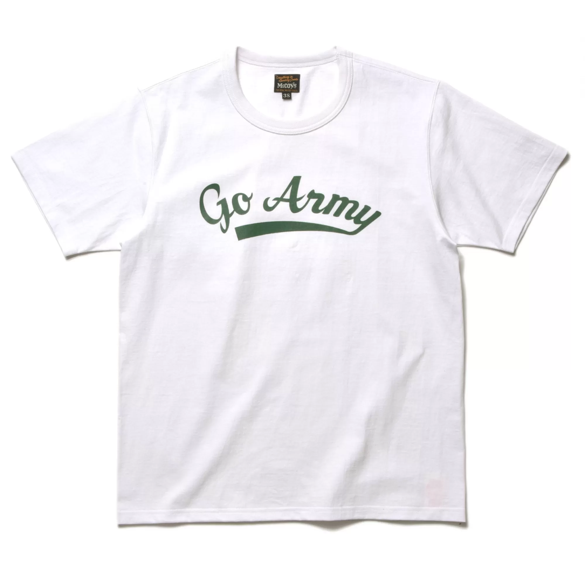 The Real McCoy's Print T-Shirts^Military Tee/Go Army White