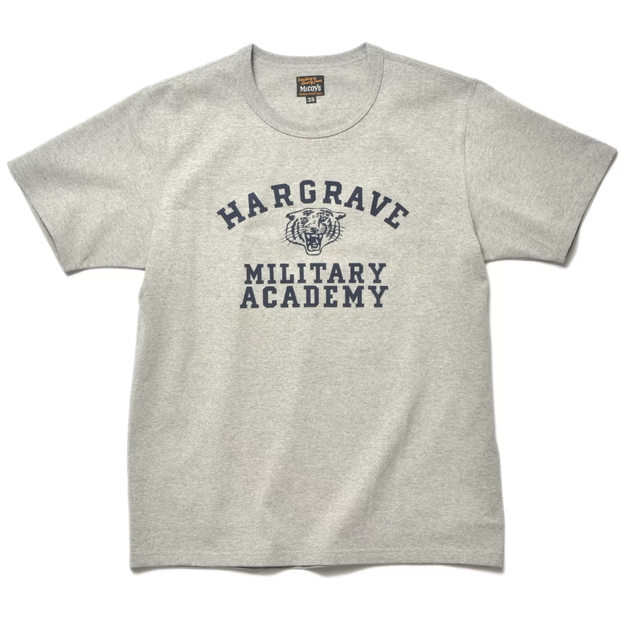 The Real McCoy's Print T-Shirts^Military Tee/Hargrave Military Academy 20 Gray