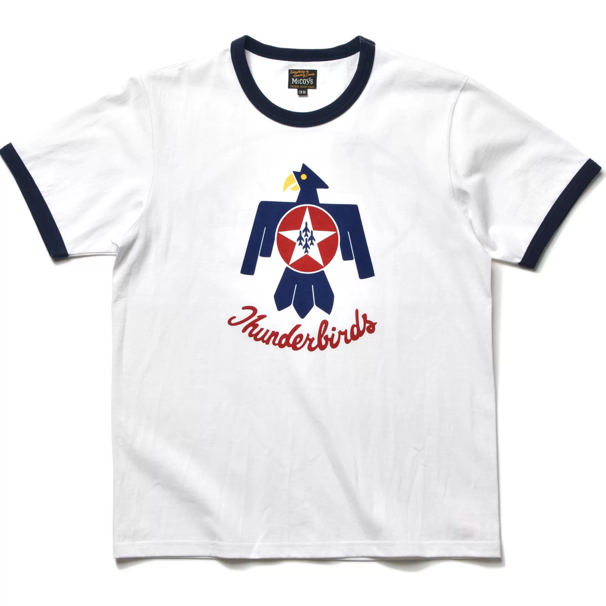 The Real McCoy's T-Shirts^Military Tee/Thunderbirds 010 White