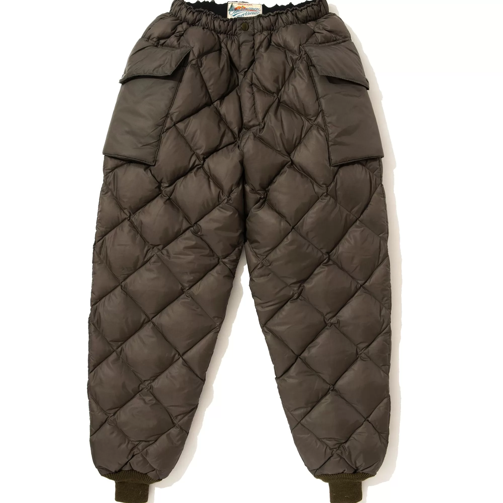 The Real McCoy's Pants^Nylon Quilted Down Trousers Olive