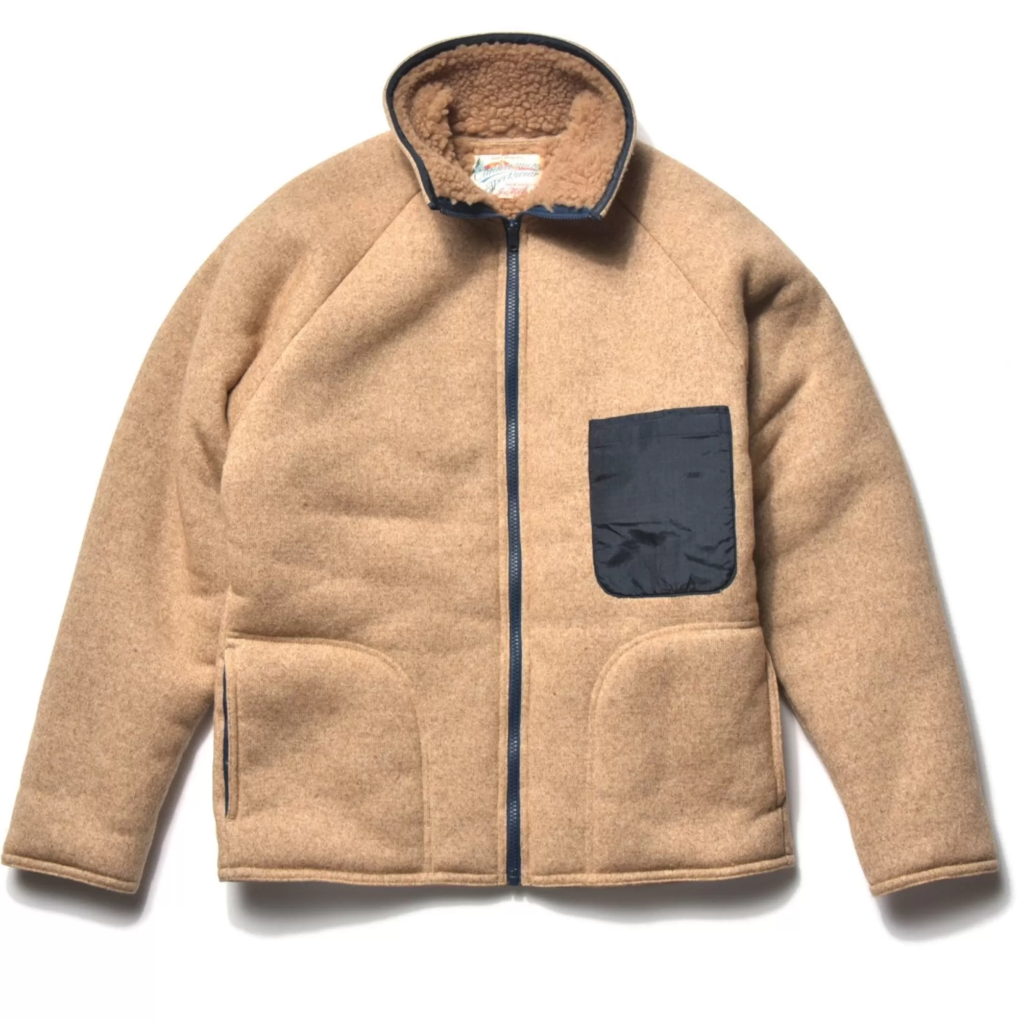 The Real McCoy's Recreation^Outdoor Pile Cardigan Beige