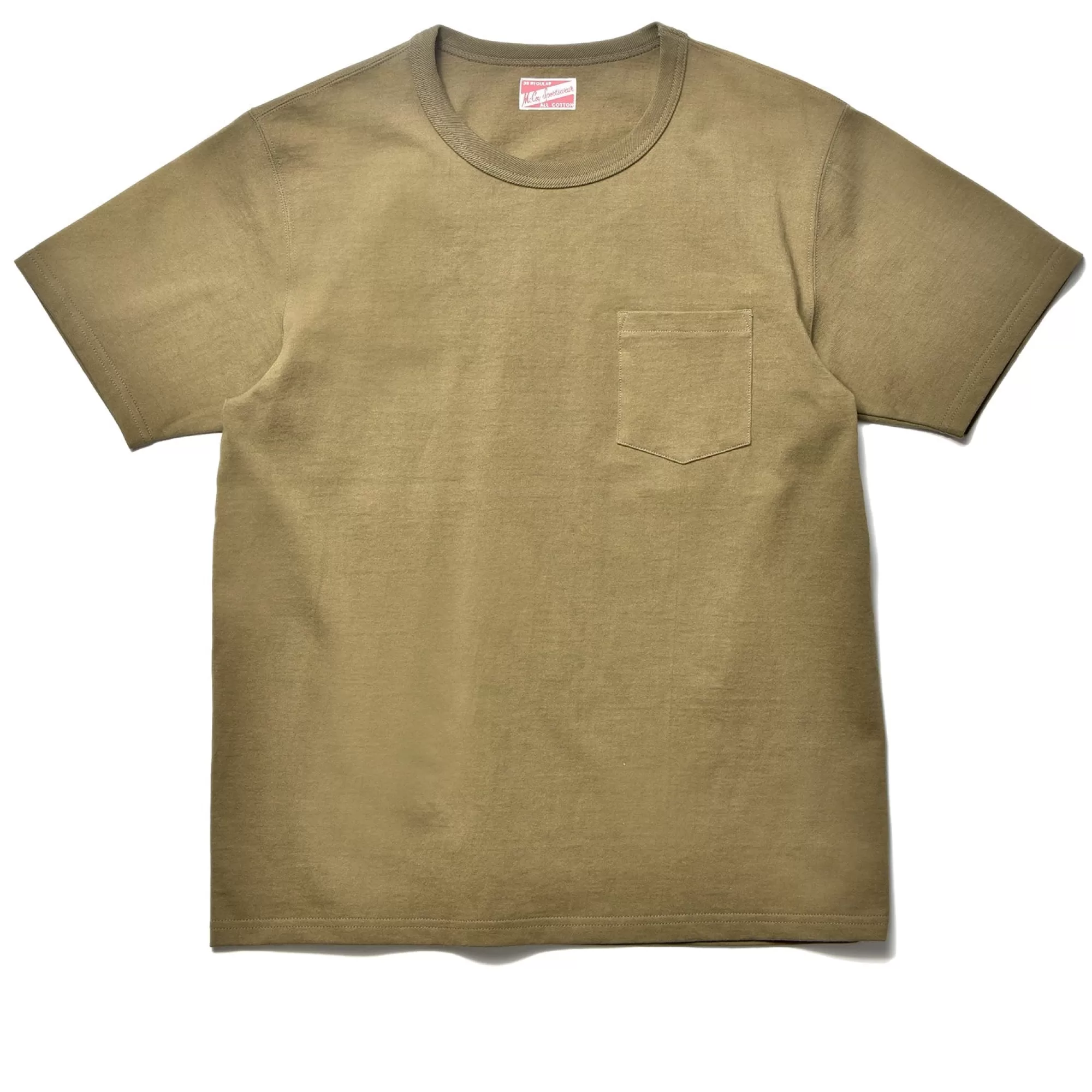 The Real McCoy's T-Shirts^Pocket Tee 150 Olive