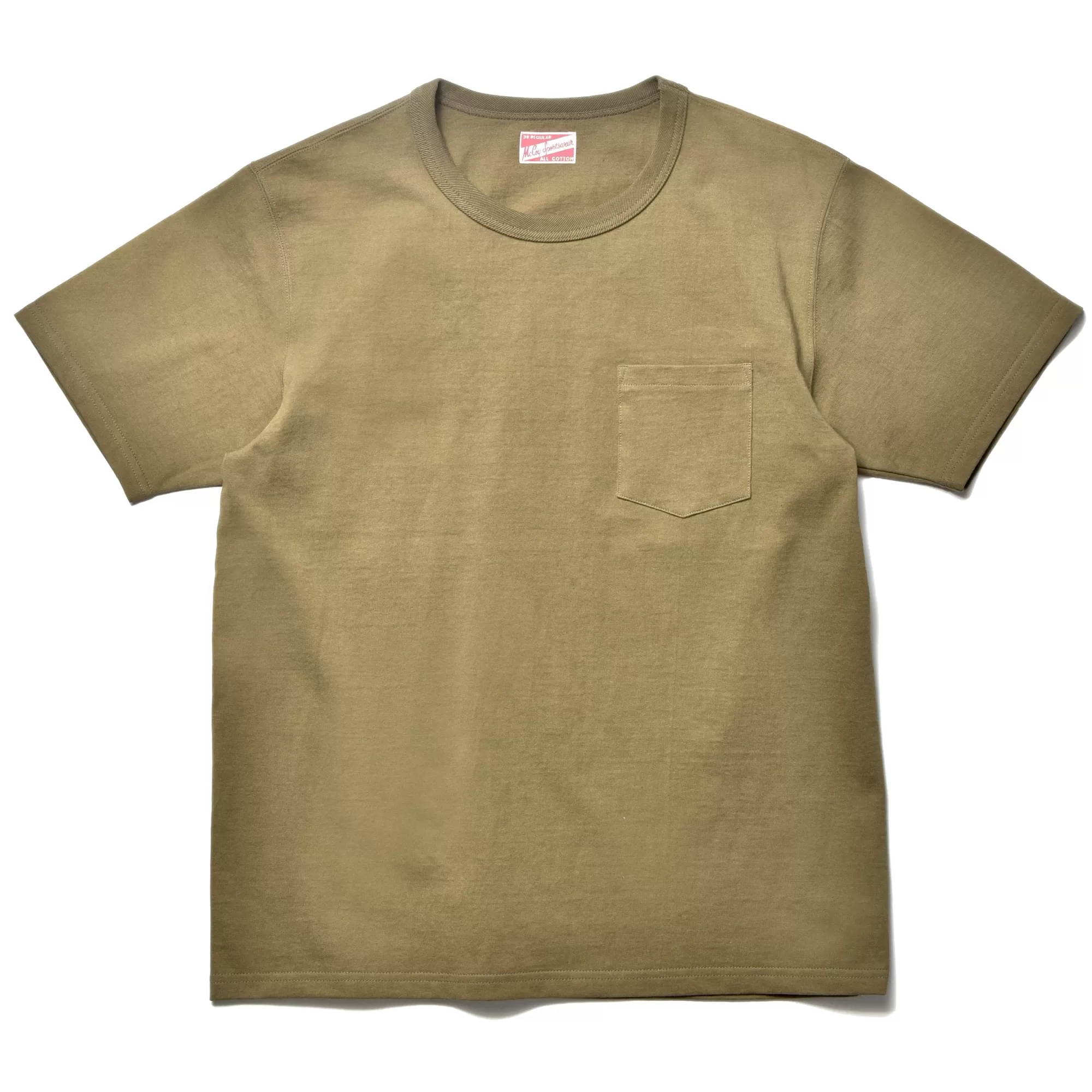 The Real McCoy's T-Shirts^Pocket Tee 150 Olive