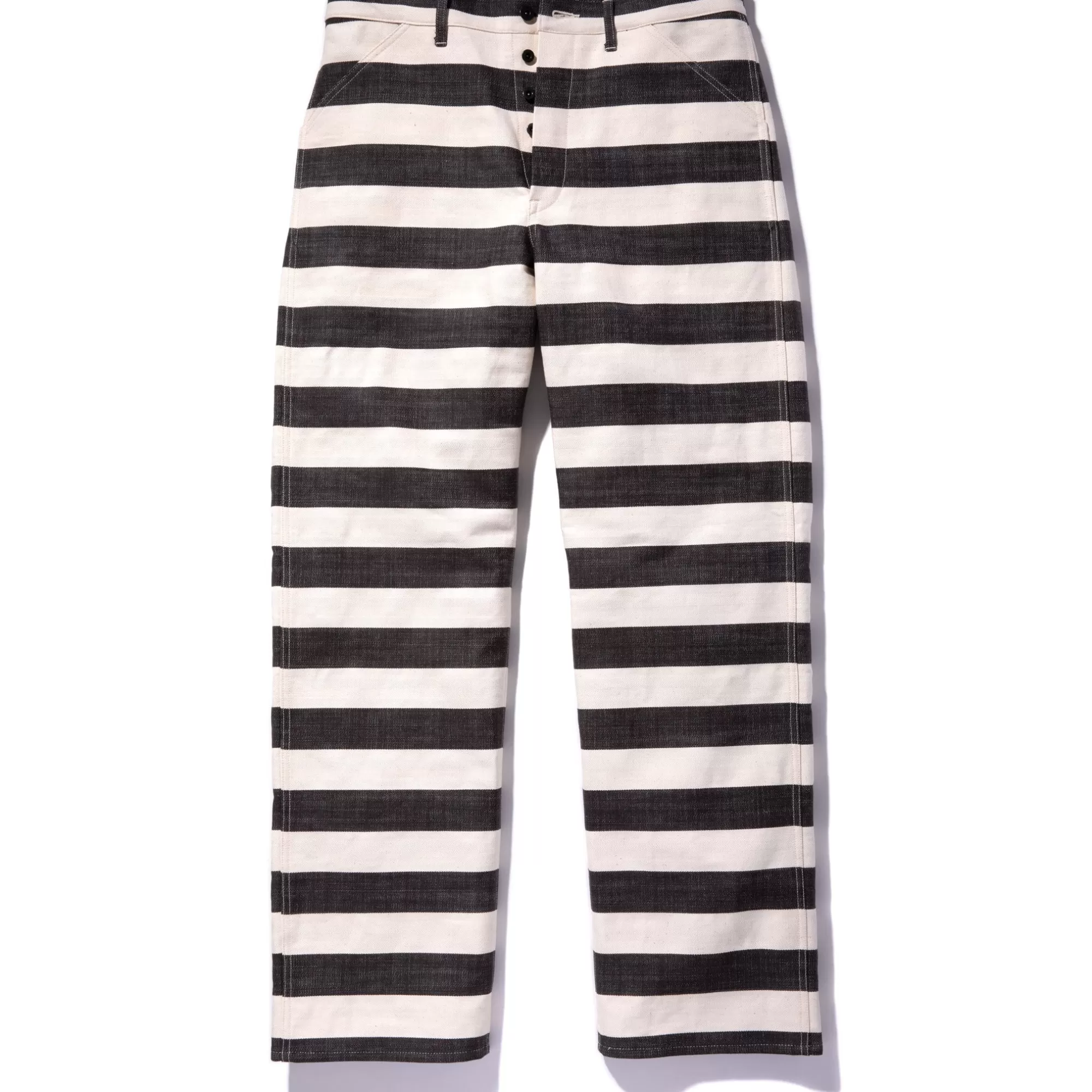 The Real McCoy's Pants^Prisoner Trousers White/Black