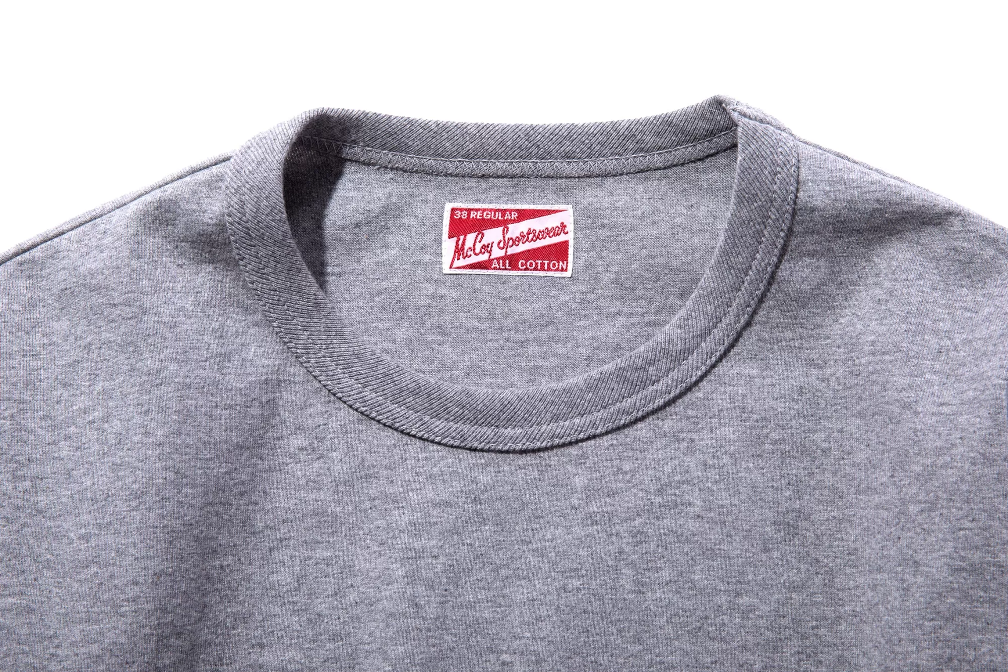 The Real McCoy's T-Shirts^Quarter Sleeve T-Shirt Grey