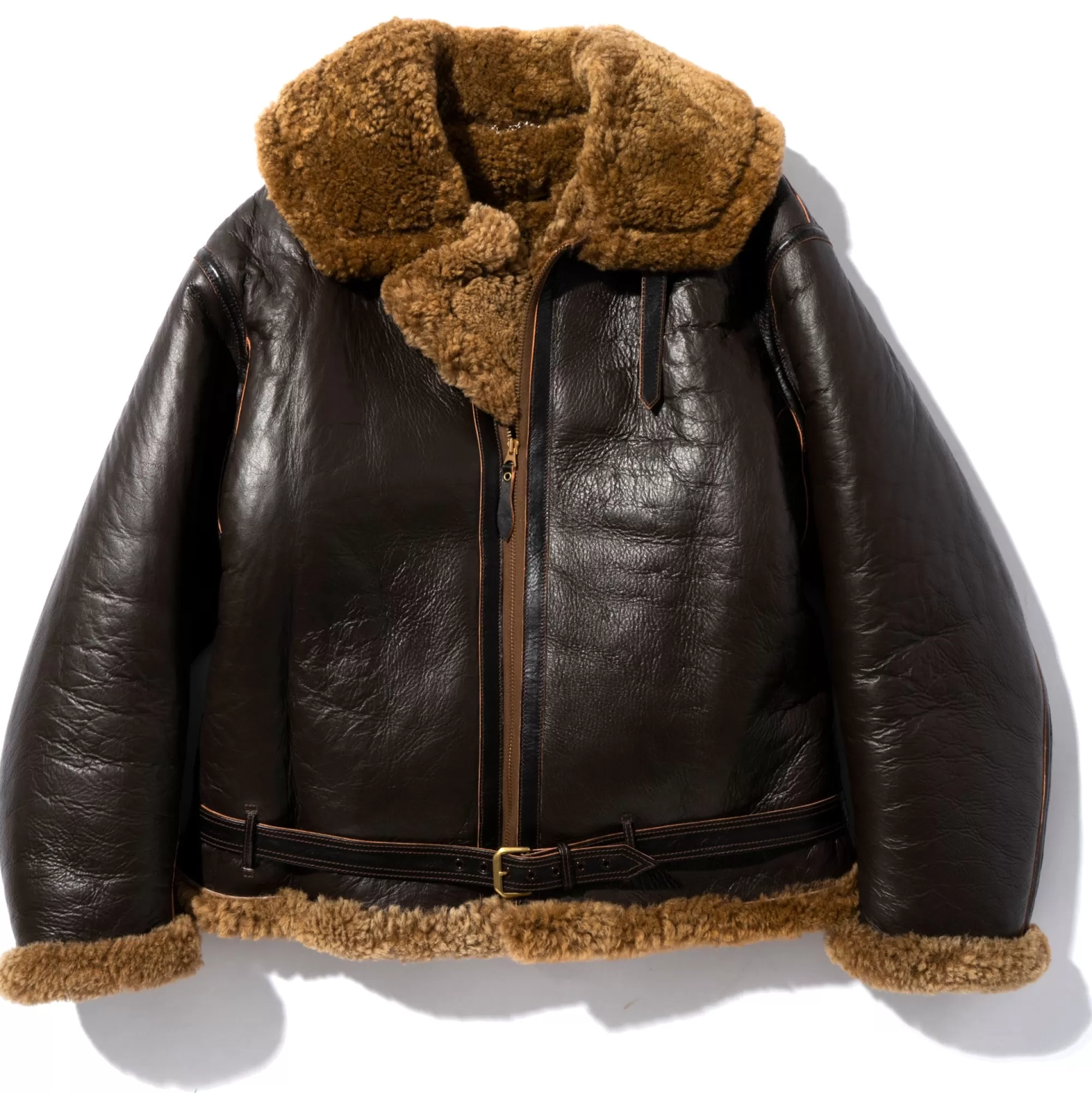 The Real McCoy's Leather^R.A.F. Irvin Flight Jacket Brown