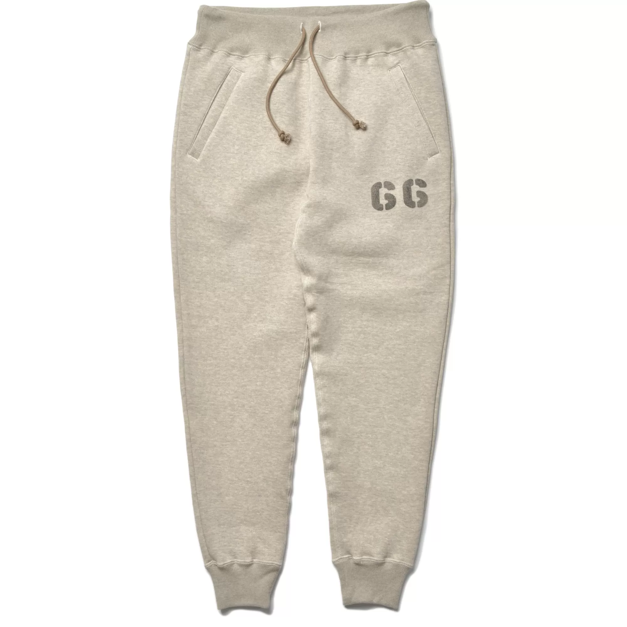 The Real McCoy's Sweatpants^Ribbed Sweatpants/Dunbar Stencil 013 OATMEAL