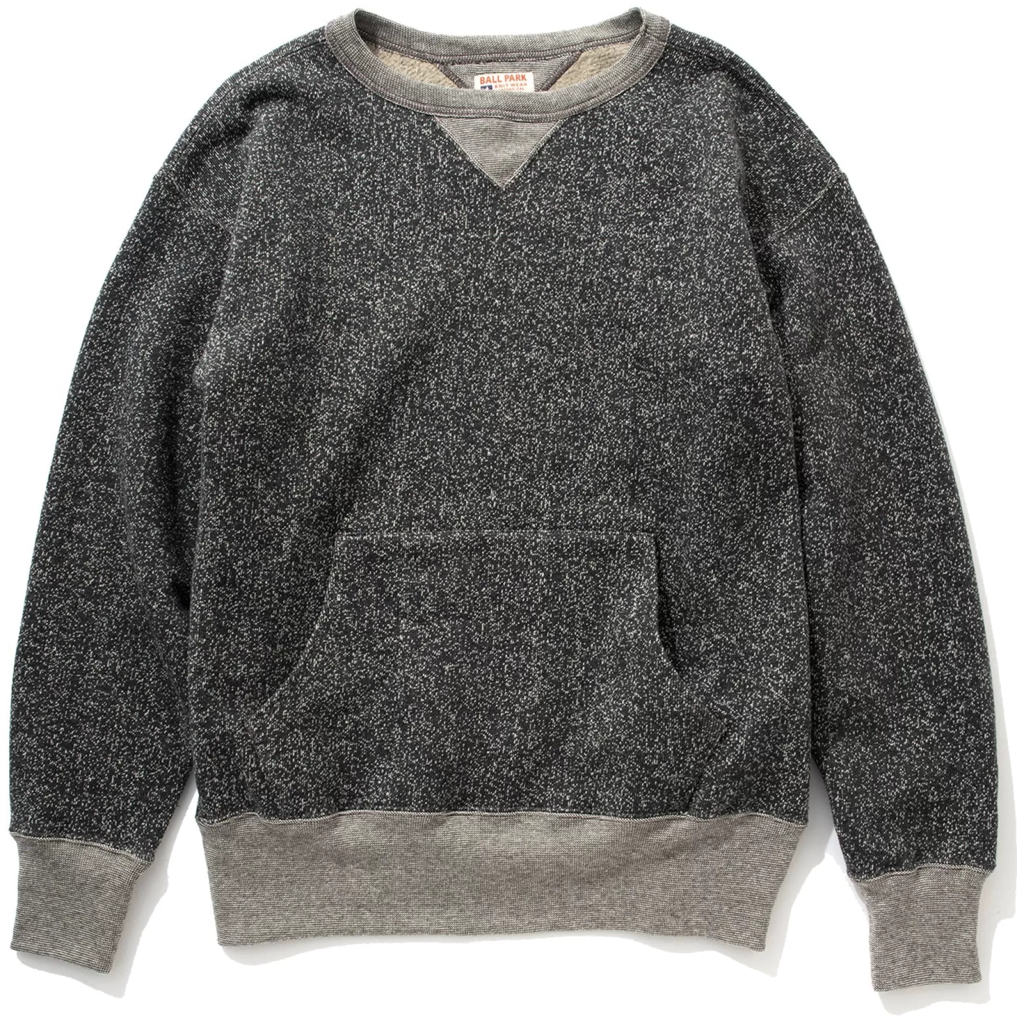 The Real McCoy's Sweatshirts^Salt & Pepper Crewneck Sweatshirt 026 Grey