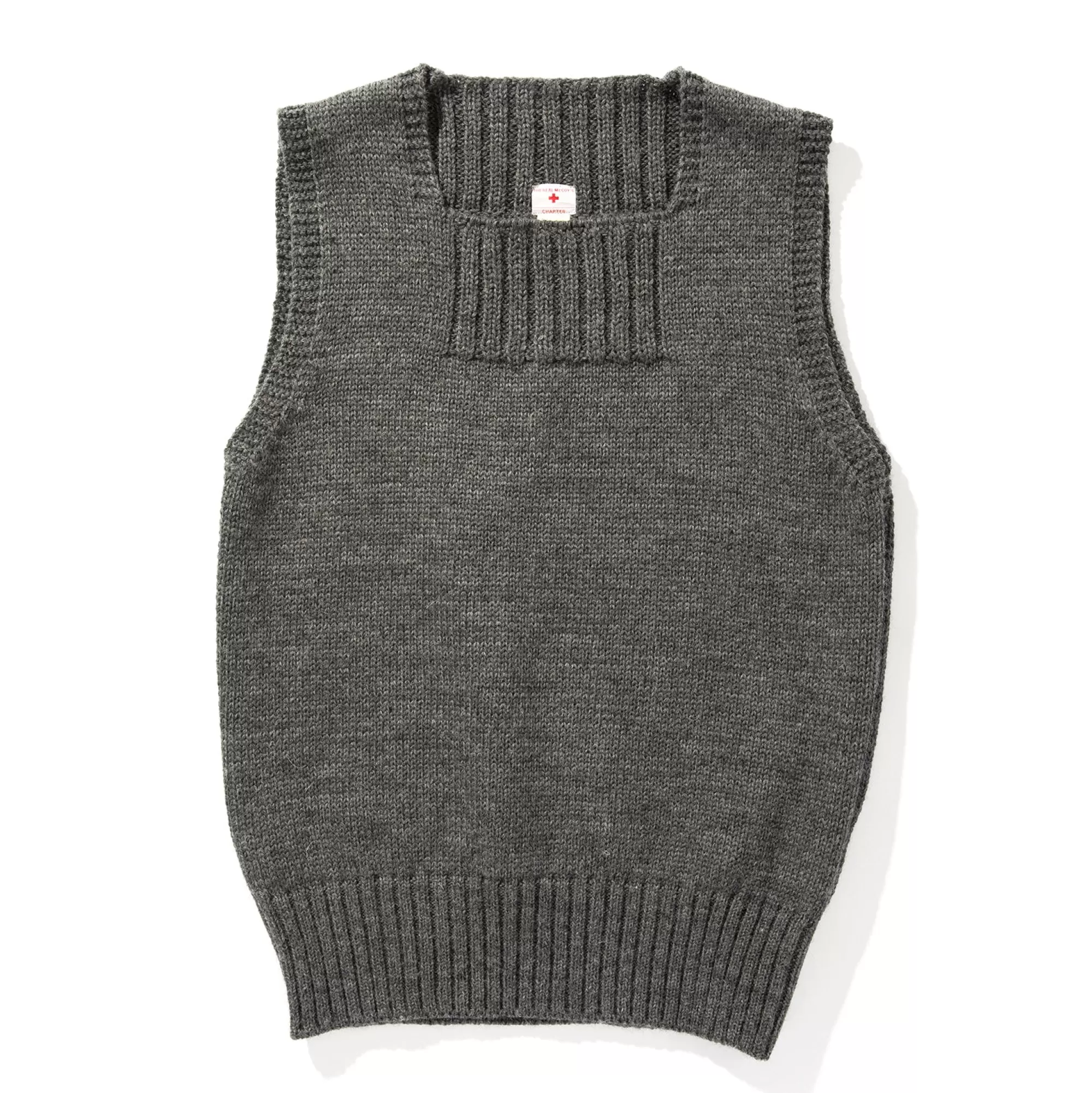 The Real McCoy's Knitwear^Sweater Sleeveless Grey