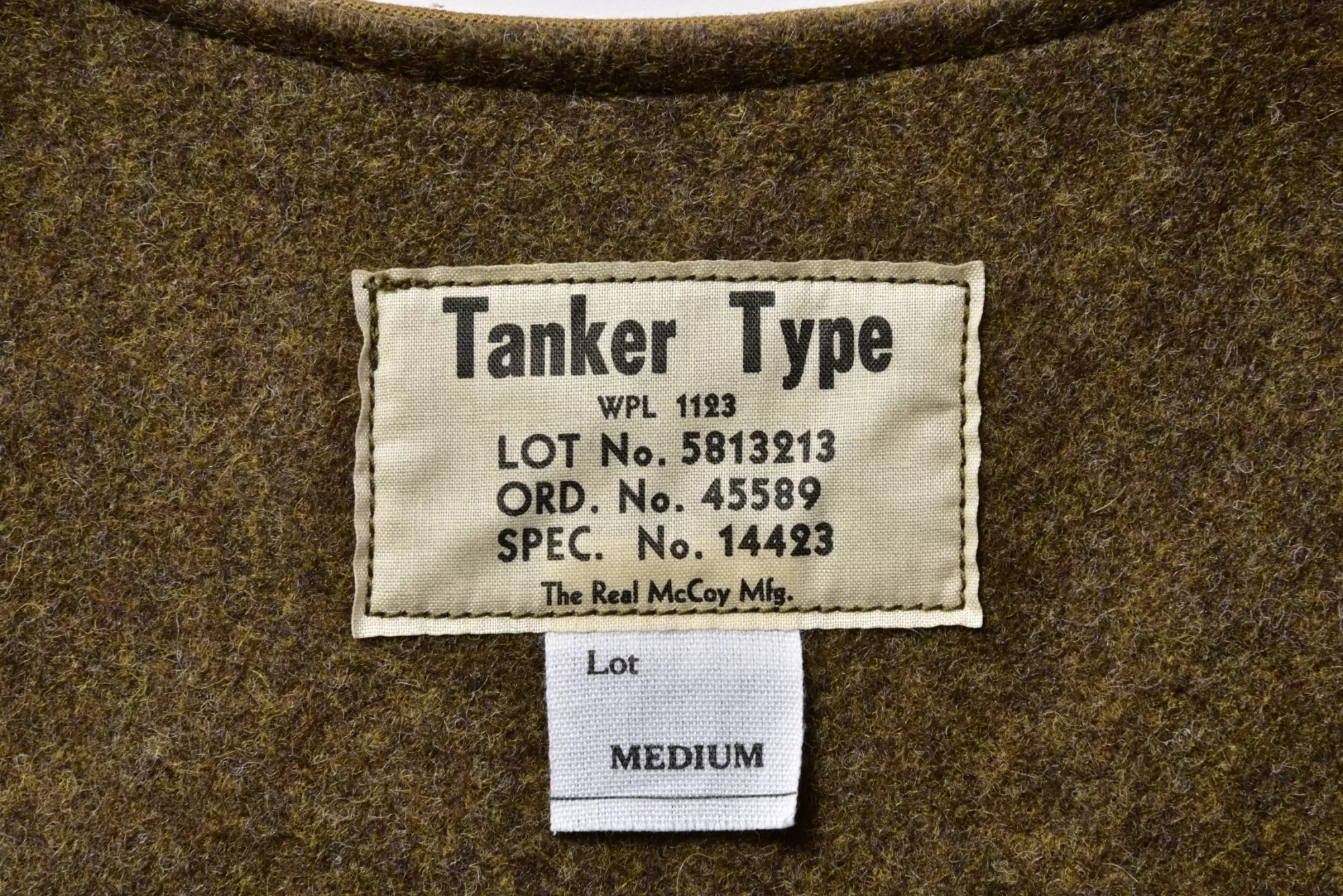 The Real McCoy's Vests^Tanker Vest/6Th Armed Div. Khaki