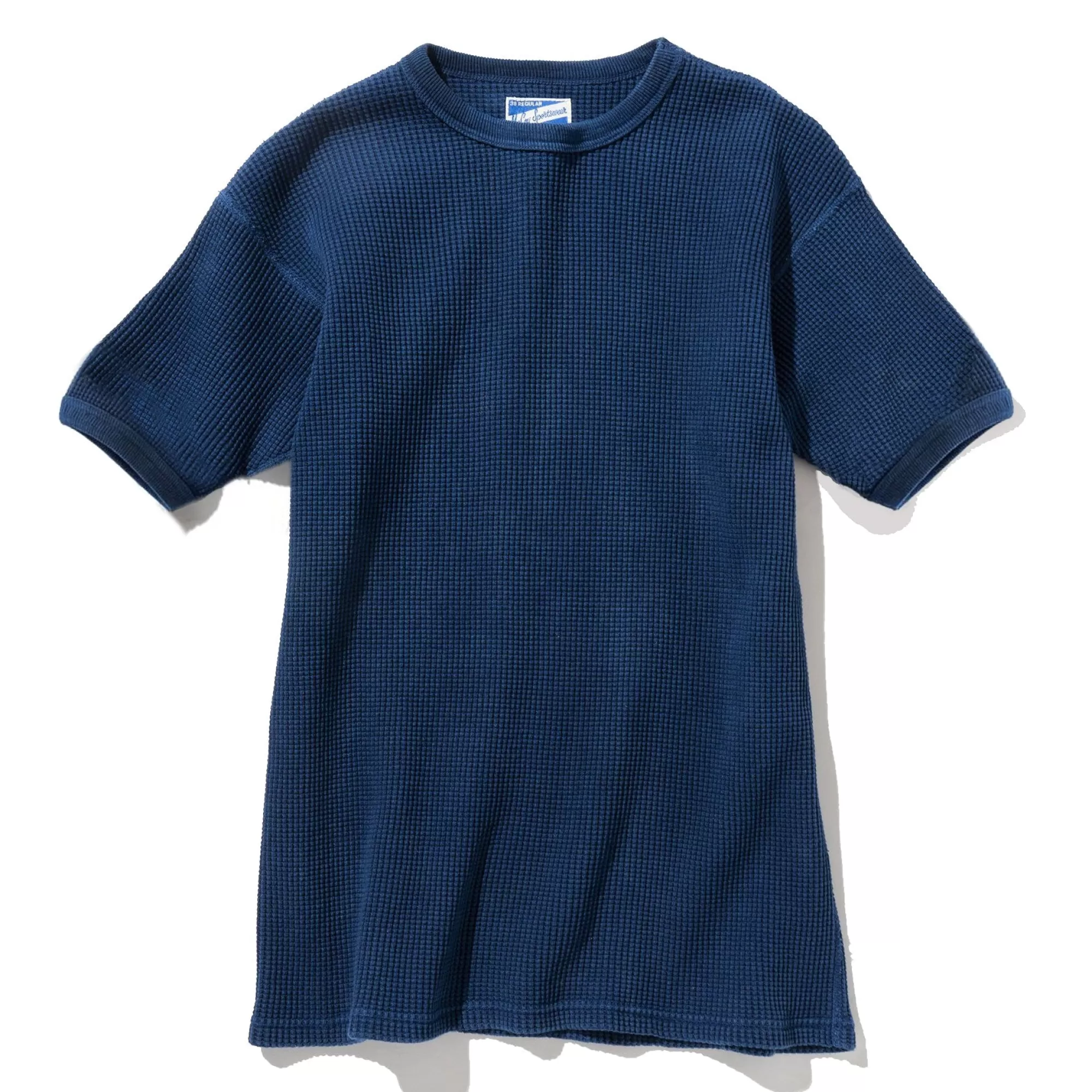 The Real McCoy's Thermal Shirts^Tube Knit Thermal S/S (Hand Dyed Indigo) 141 Indigo