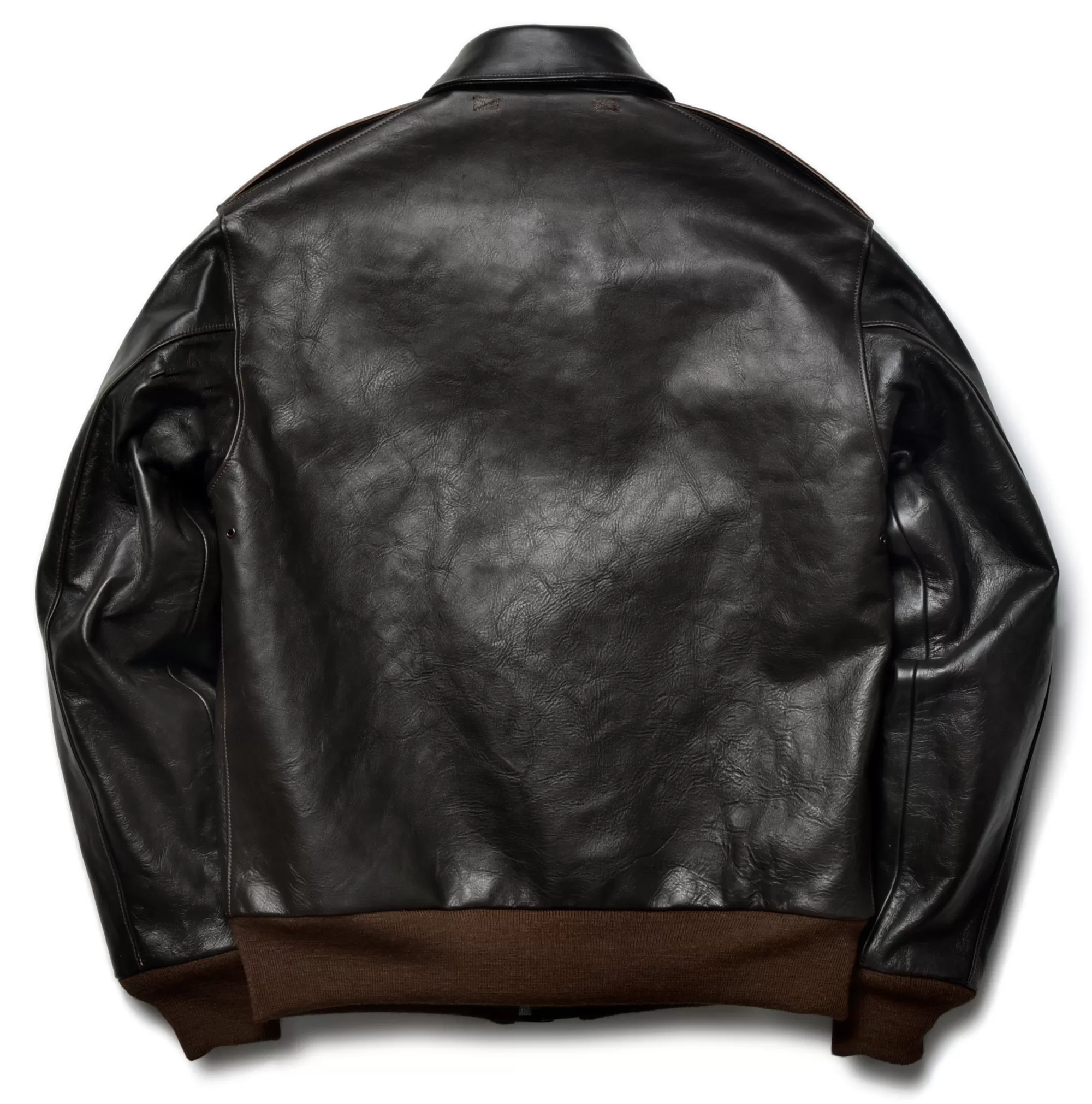 The Real McCoy's Leather^Type A-2 Real Mccoy Mfg. Co. (Model 220) 051 Seal Brown