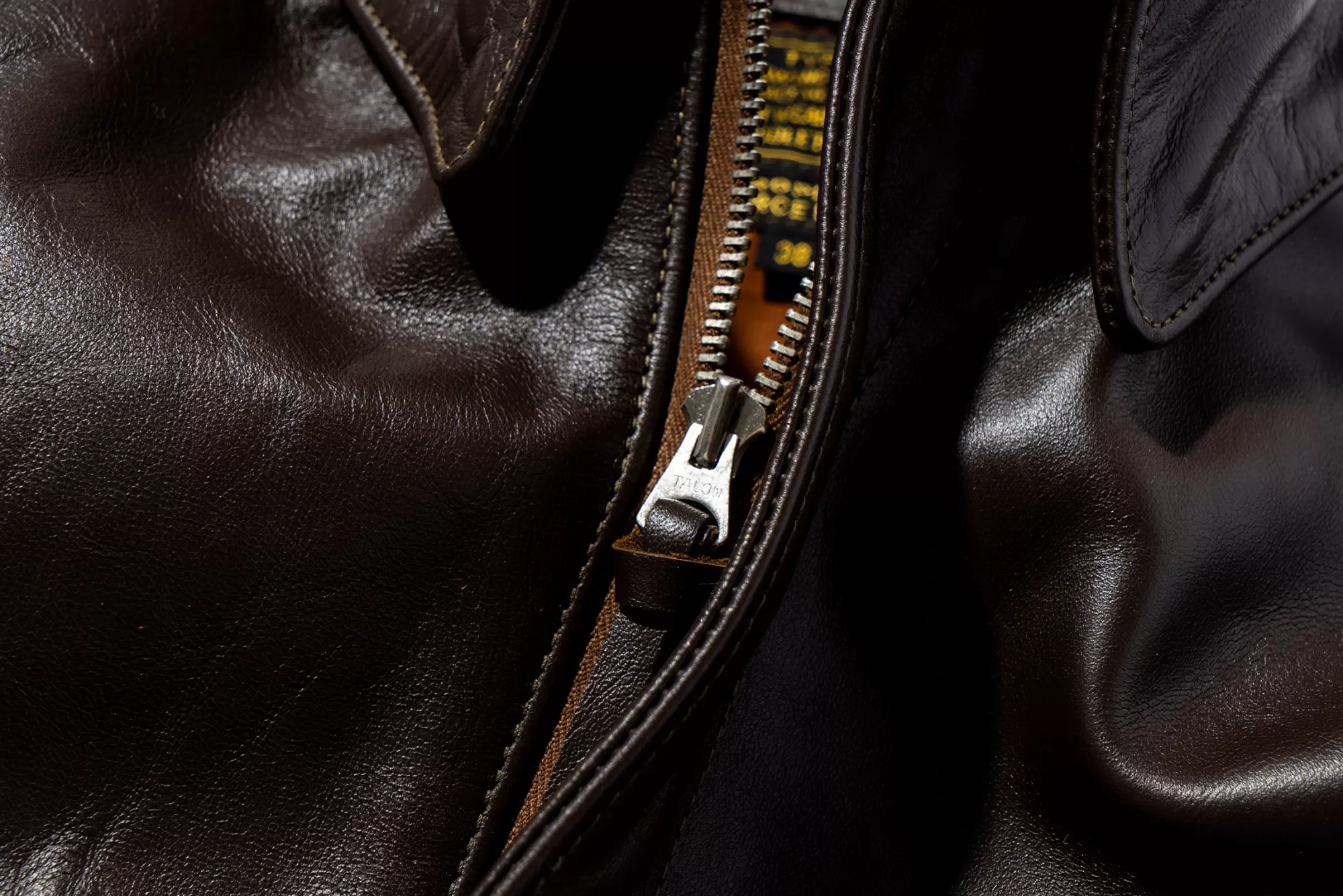 The Real McCoy's Leather^Type A-2 Rough Wear Clothing Co. 051 Seal Brown
