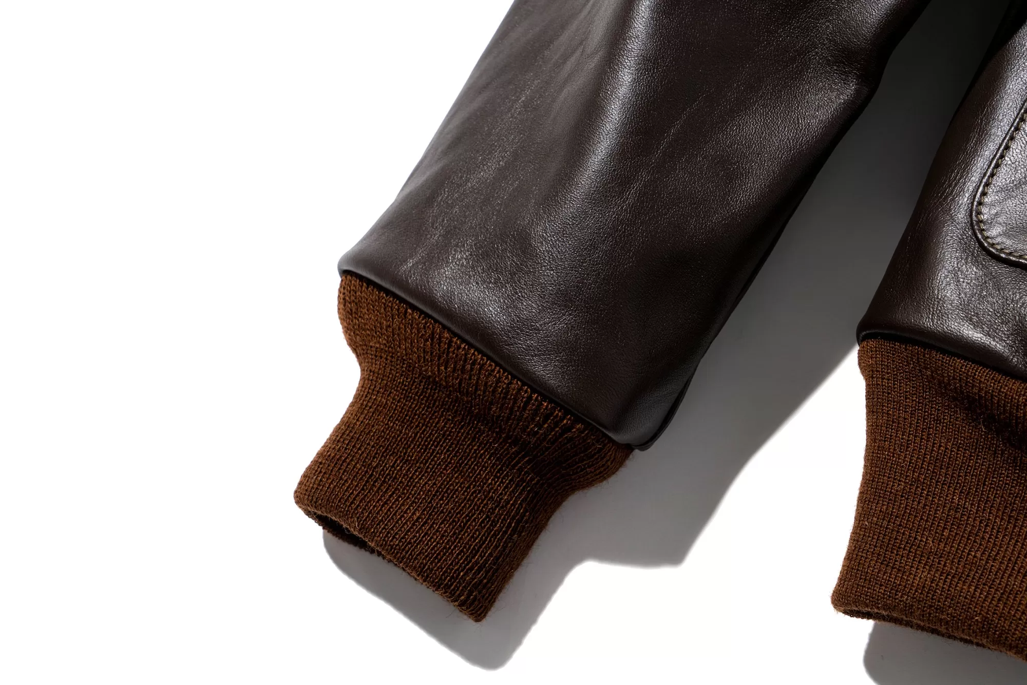 The Real McCoy's Leather^Type A-2 Rough Wear Clothing Co. 051 Seal Brown