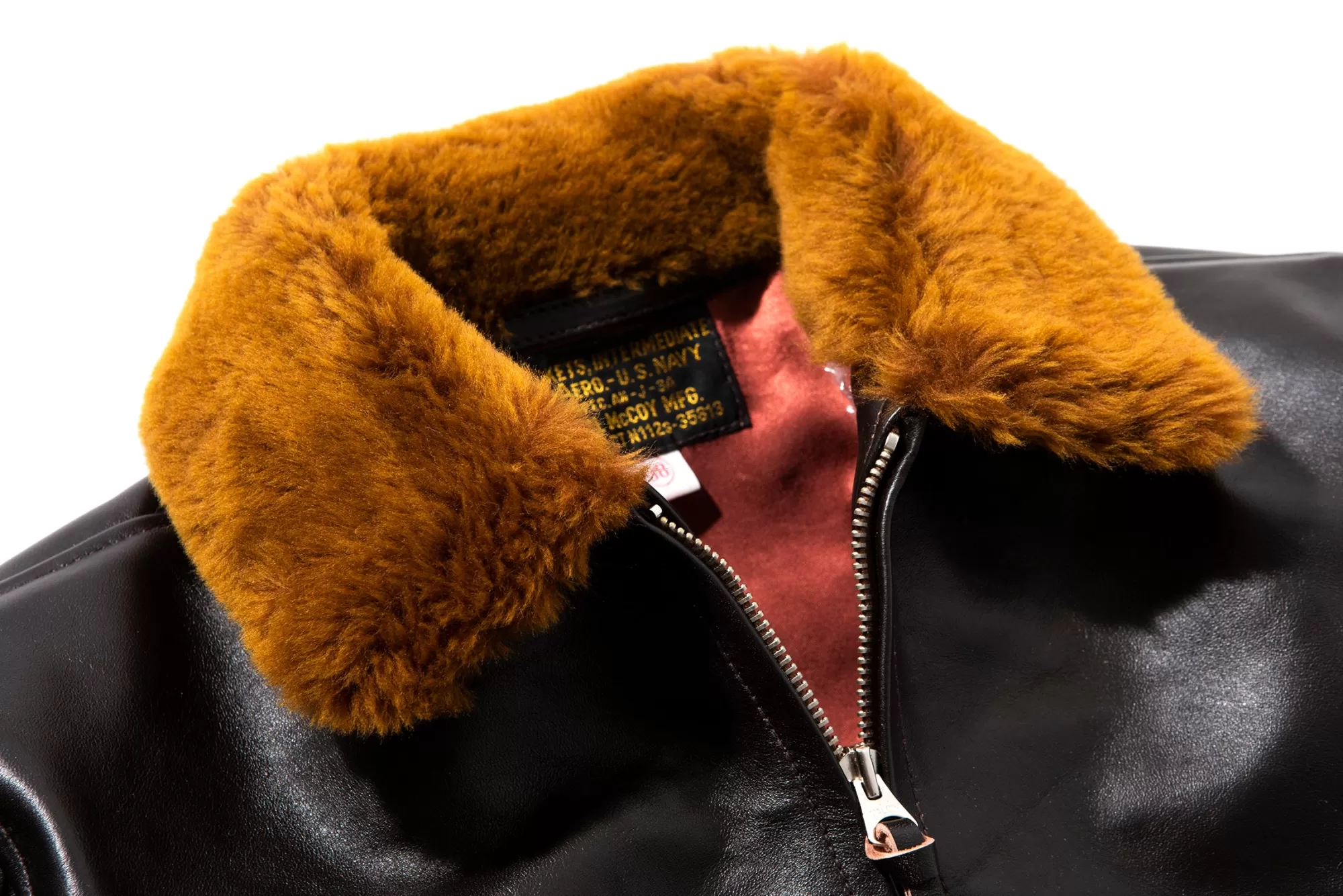 The Real McCoy's Leather^Type An-J-3A Real Mccoy Mfg. Co. Seal Brown