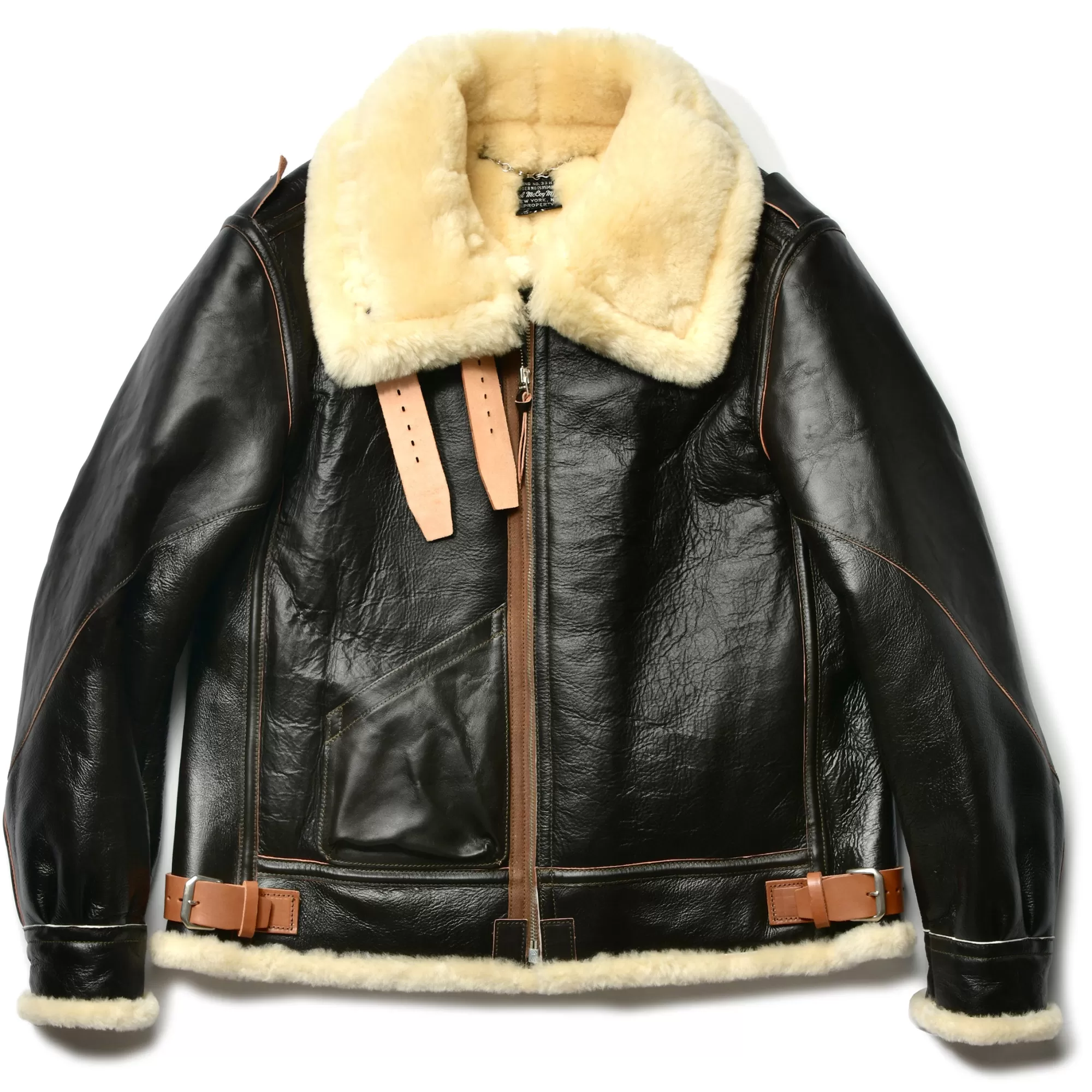 The Real McCoy's Leather^Type B-3 Real Mccoy Mfg. Co. 051 Seal Brown