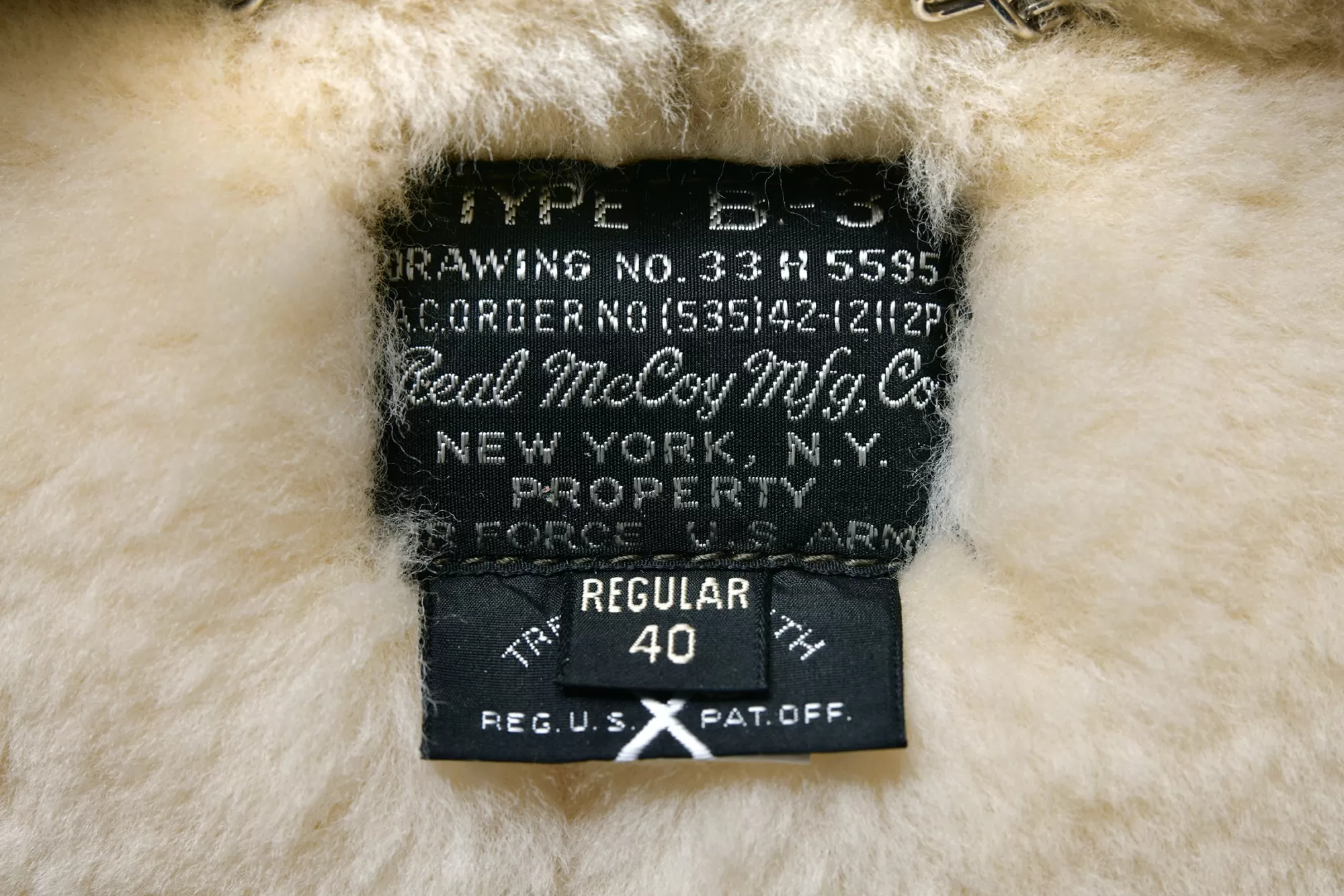 The Real McCoy's Leather^Type B-3 Real Mccoy Mfg. Co. 051 Seal Brown