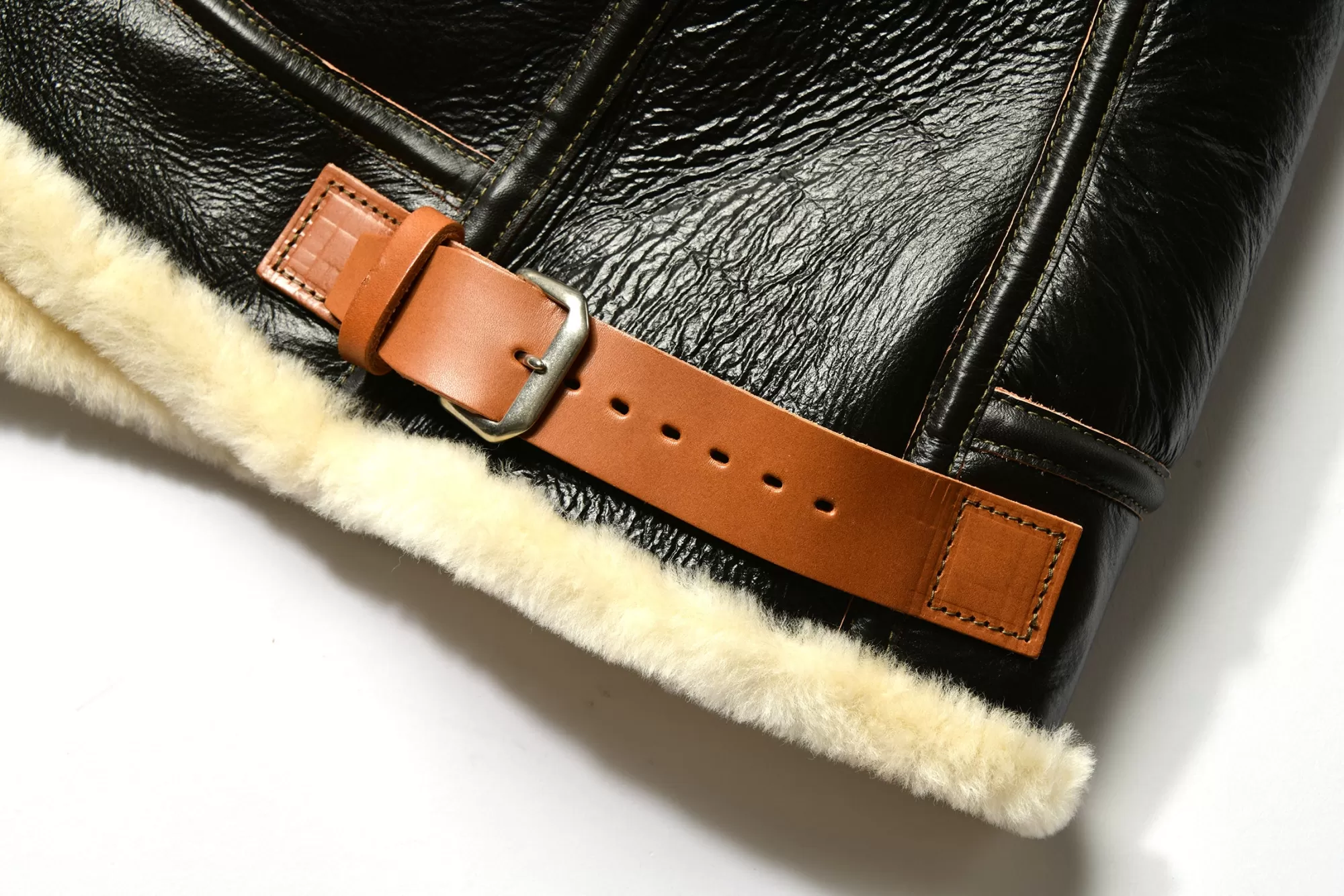 The Real McCoy's Leather^Type B-3 Real Mccoy Mfg. Co. 051 Seal Brown