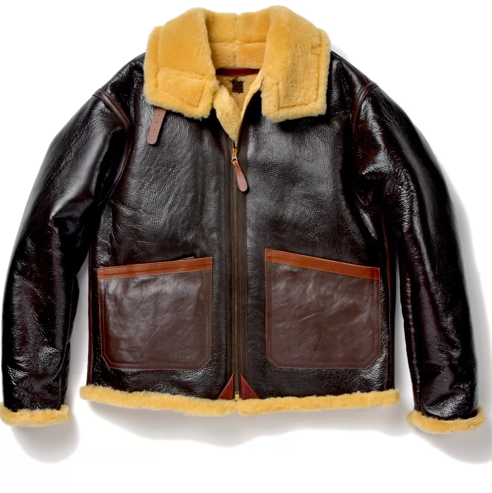 The Real McCoy's Leather^Type D-1/Patch Pocket Modify Sealbrown