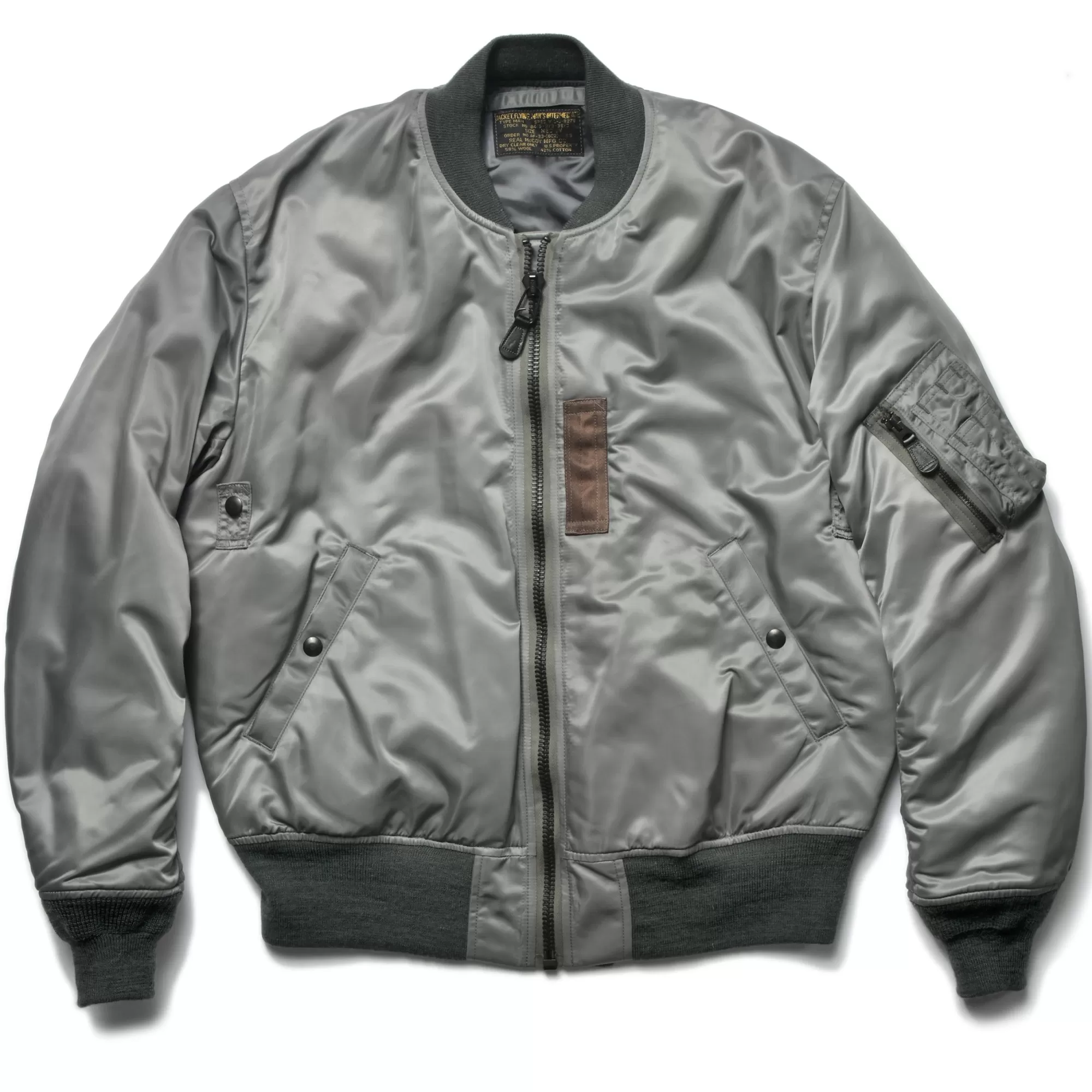The Real McCoy's Military^Type Ma-1 Real Mccoy Mfg. Co. 027 SILVER GRAY