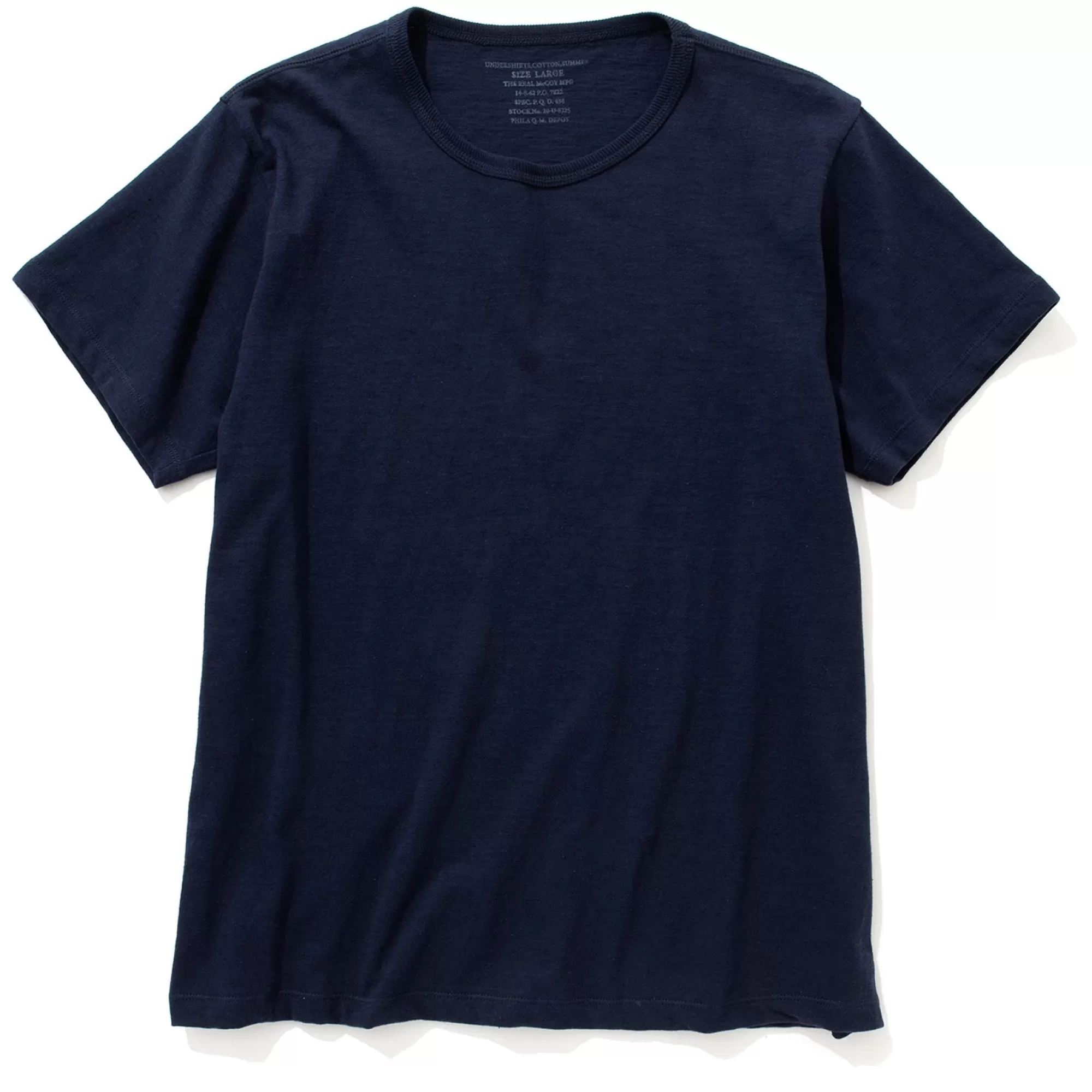 The Real McCoy's T-Shirts^Undershirts Cotton Summer 140 Navy