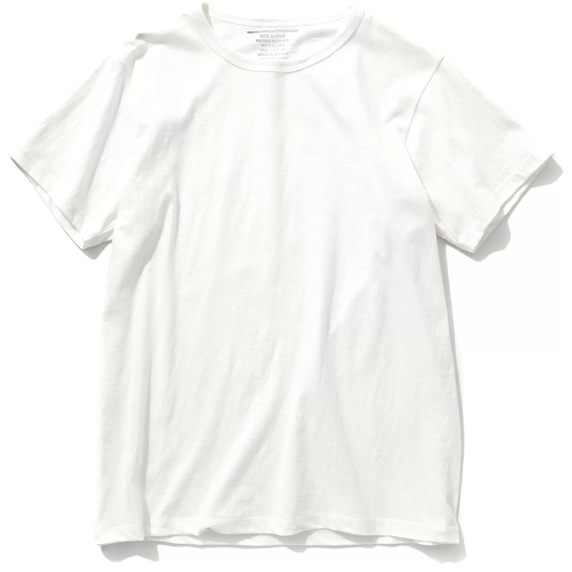 The Real McCoy's T-Shirts^Undershirts Cotton Summer 010 White