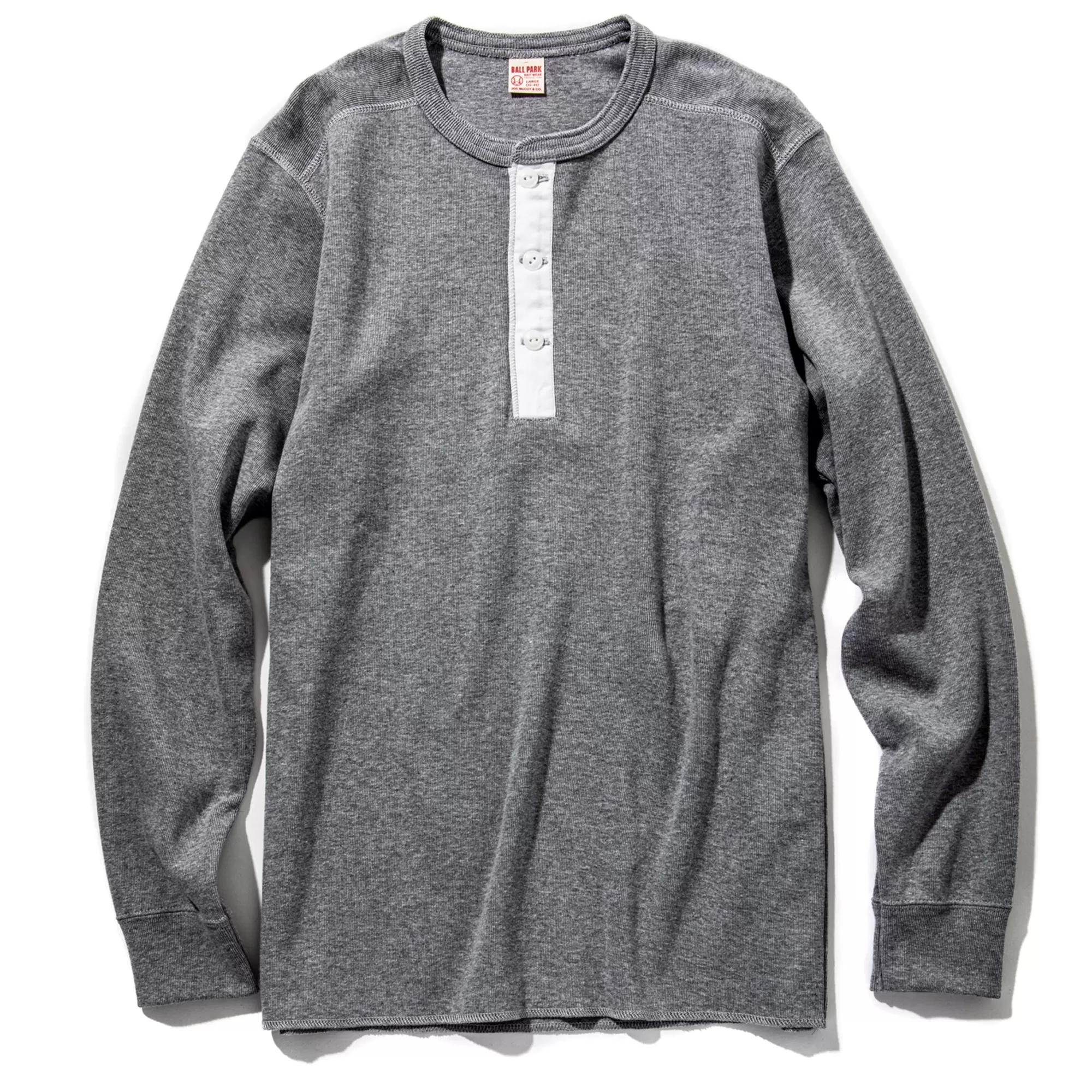 The Real McCoy's Thermal Shirts^Union Shirt Long Sleeve Grey