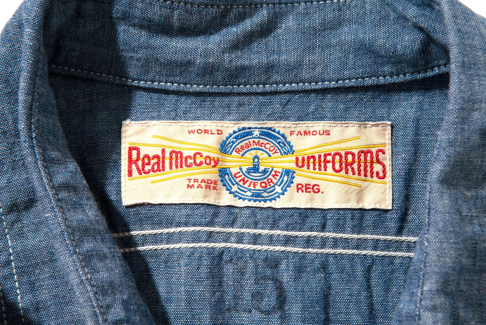 The Real McCoy's Shirts^U.S.N. Chambray Shirt L/S (Plain) 121 Blue