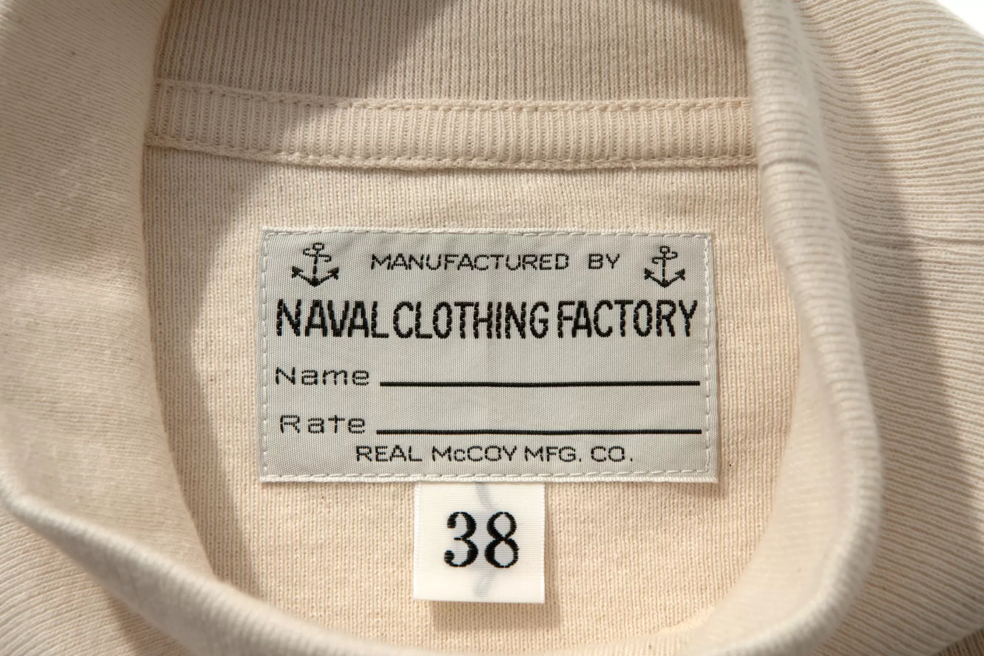 The Real McCoy's Thermal Shirts^U.S.N. Flight Deck Jersey White