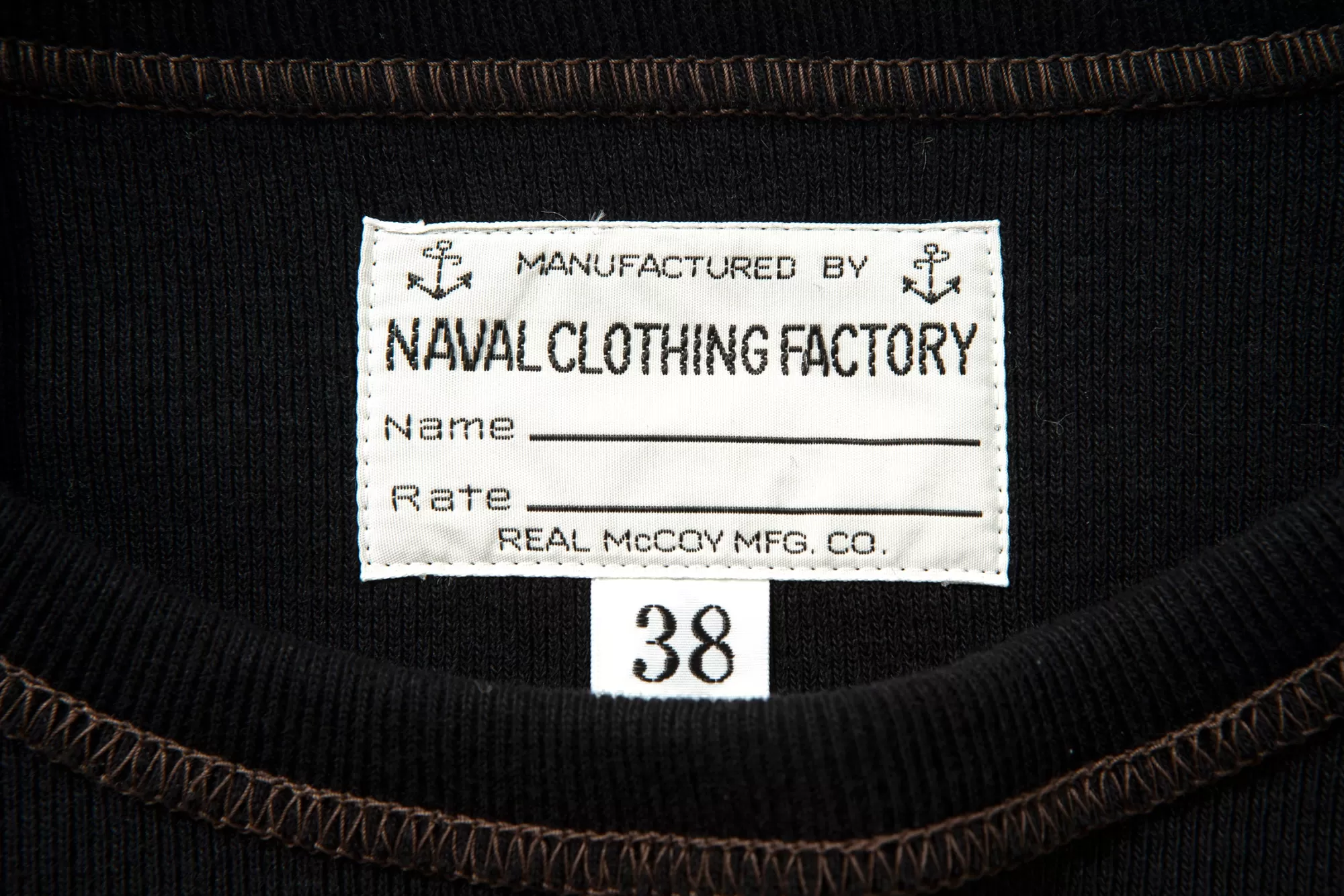 The Real McCoy's Thermal Shirts^U.S.N. N-1 Undershirt Black