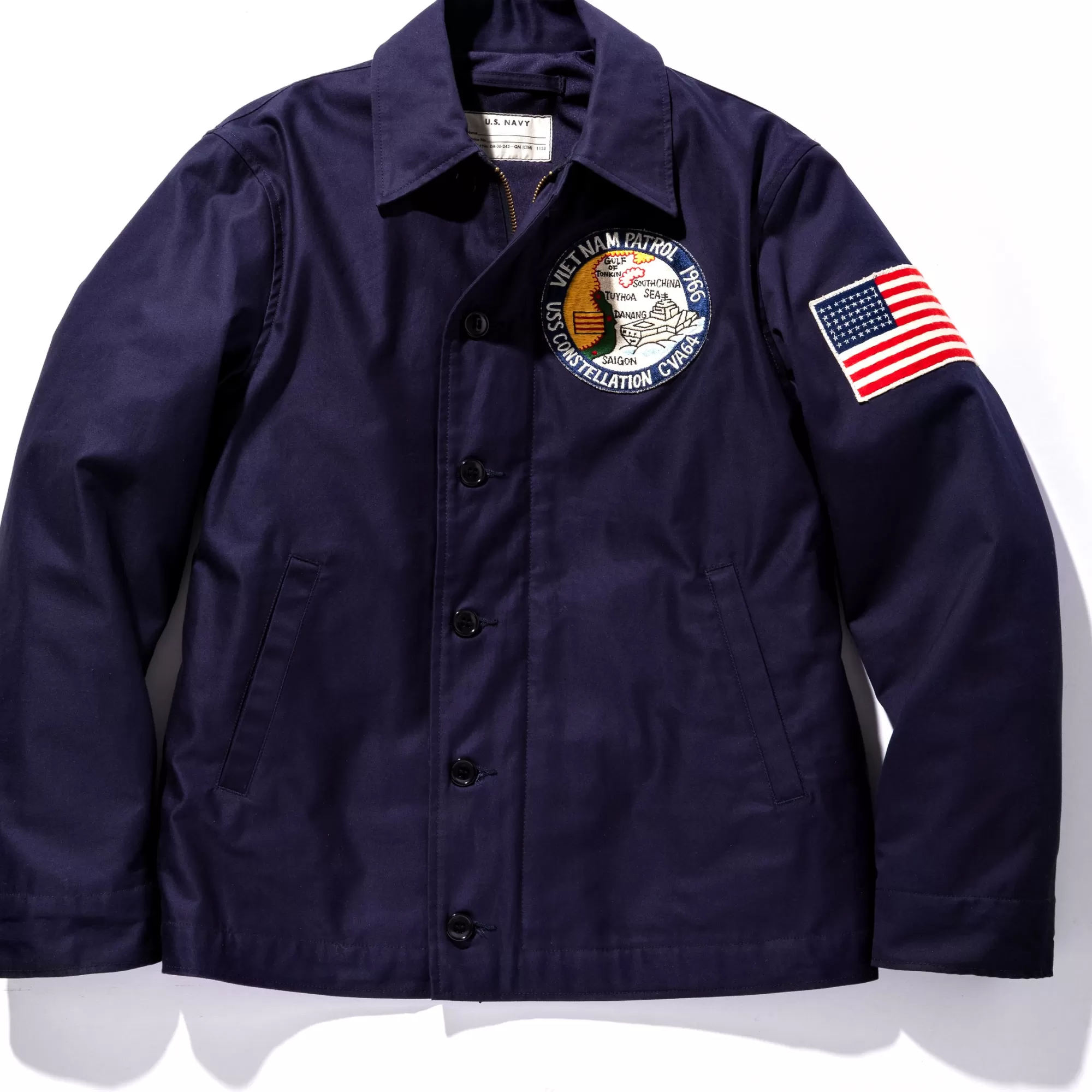 The Real McCoy's Military^Utility Jacket/Uss Constellation Navy