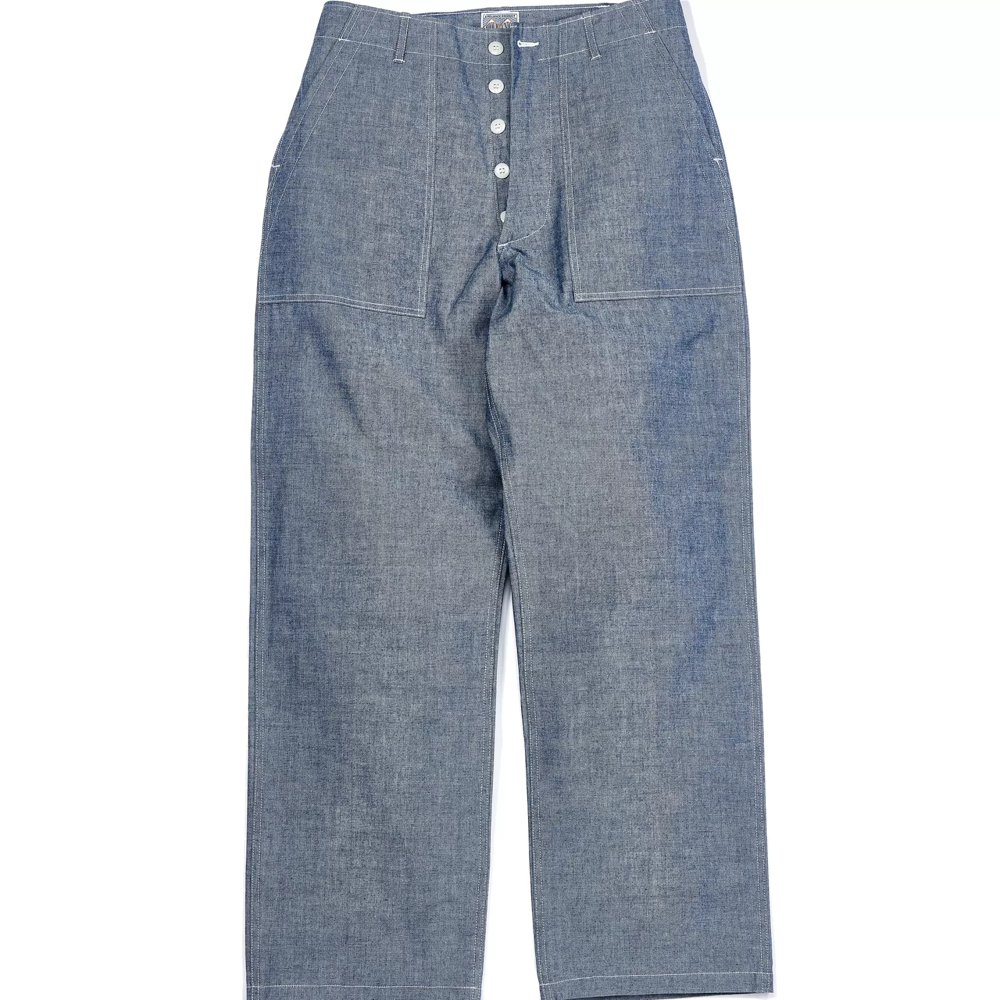 The Real McCoy's Pants^Utility Trousers/Chambray 123 Light Blue