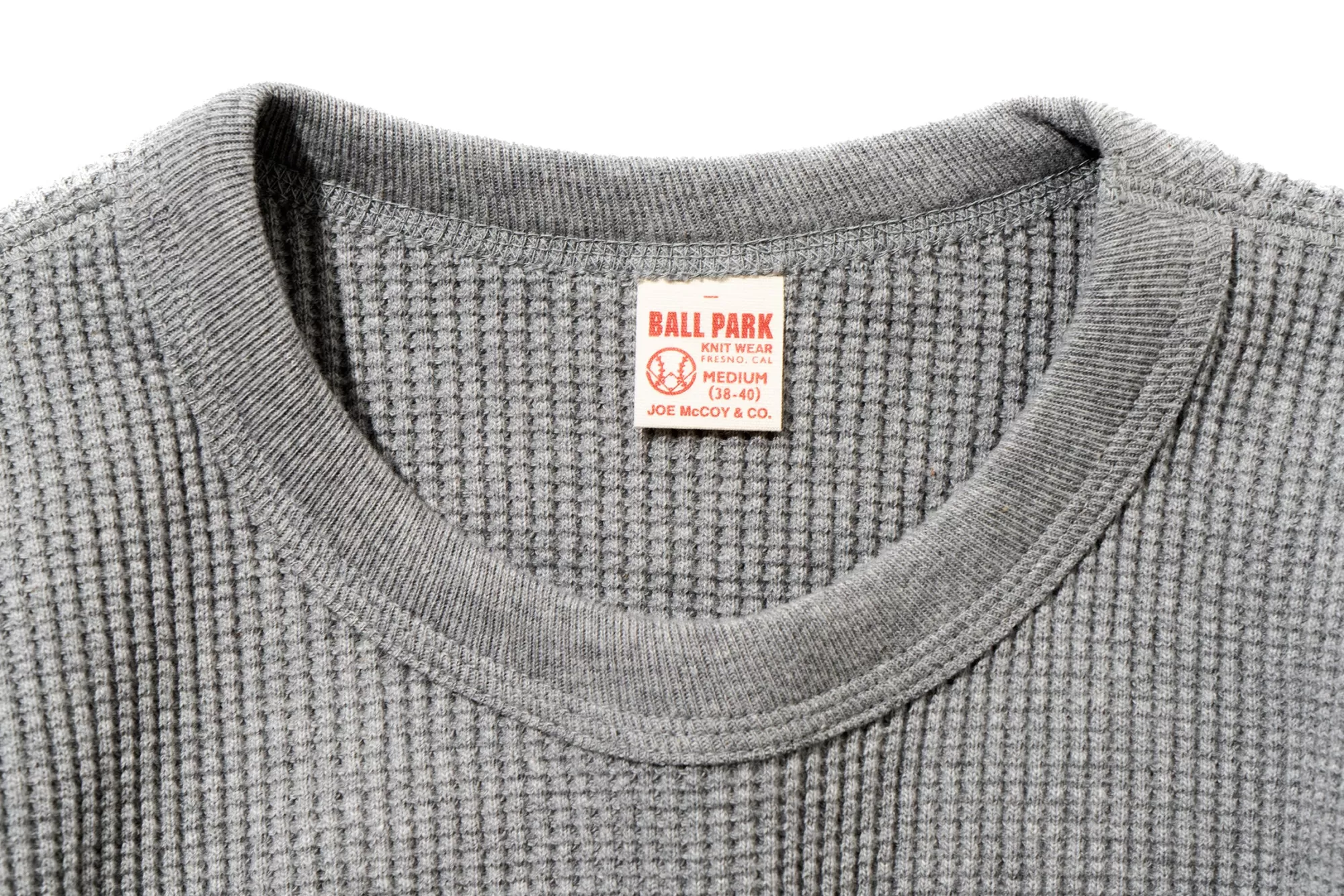 The Real McCoy's Thermal Shirts^Waffle Thermal Shirts Long Sleeve 020 Grey