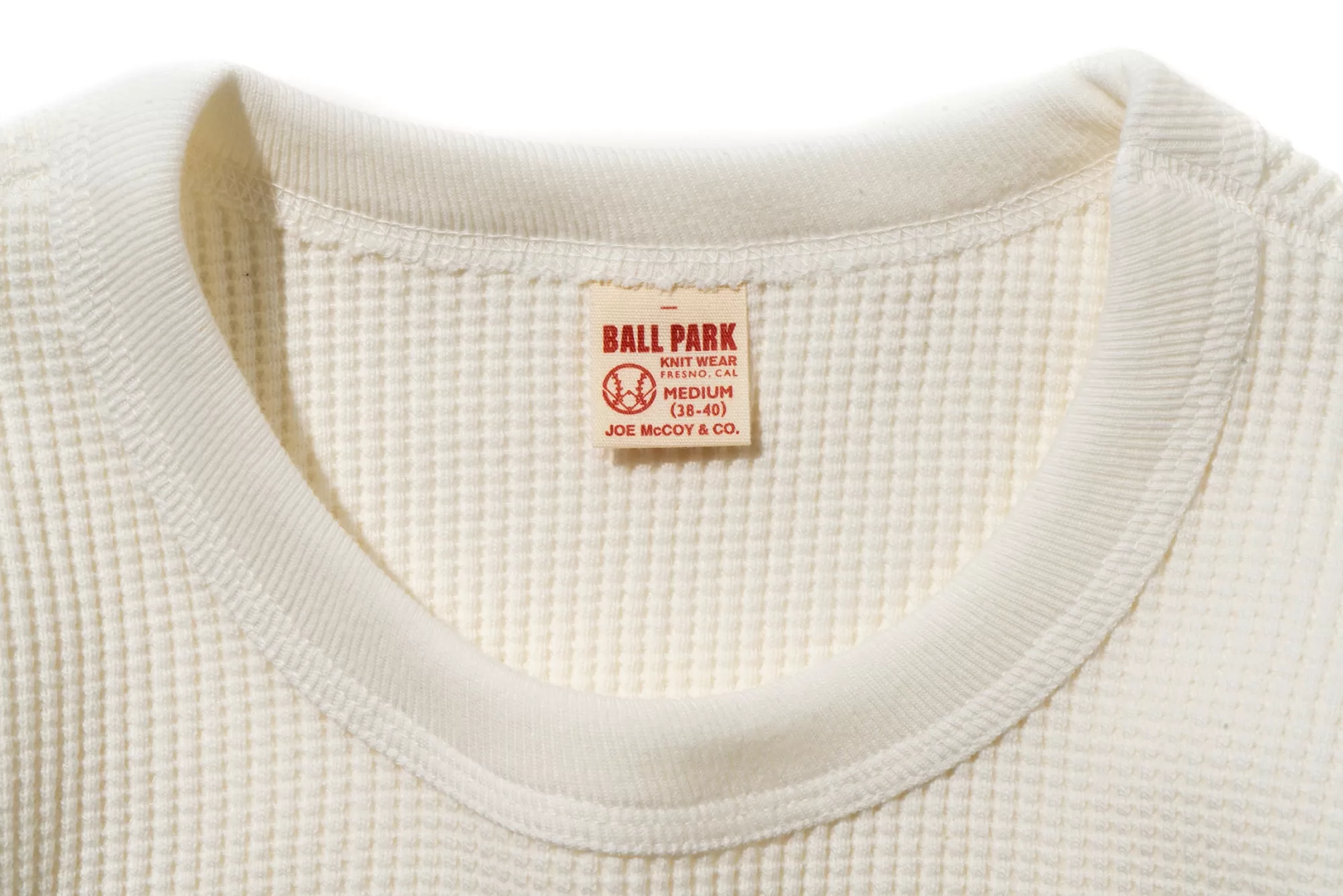 The Real McCoy's Thermal Shirts^Waffle Thermal Shirts Long Sleeve 010 White