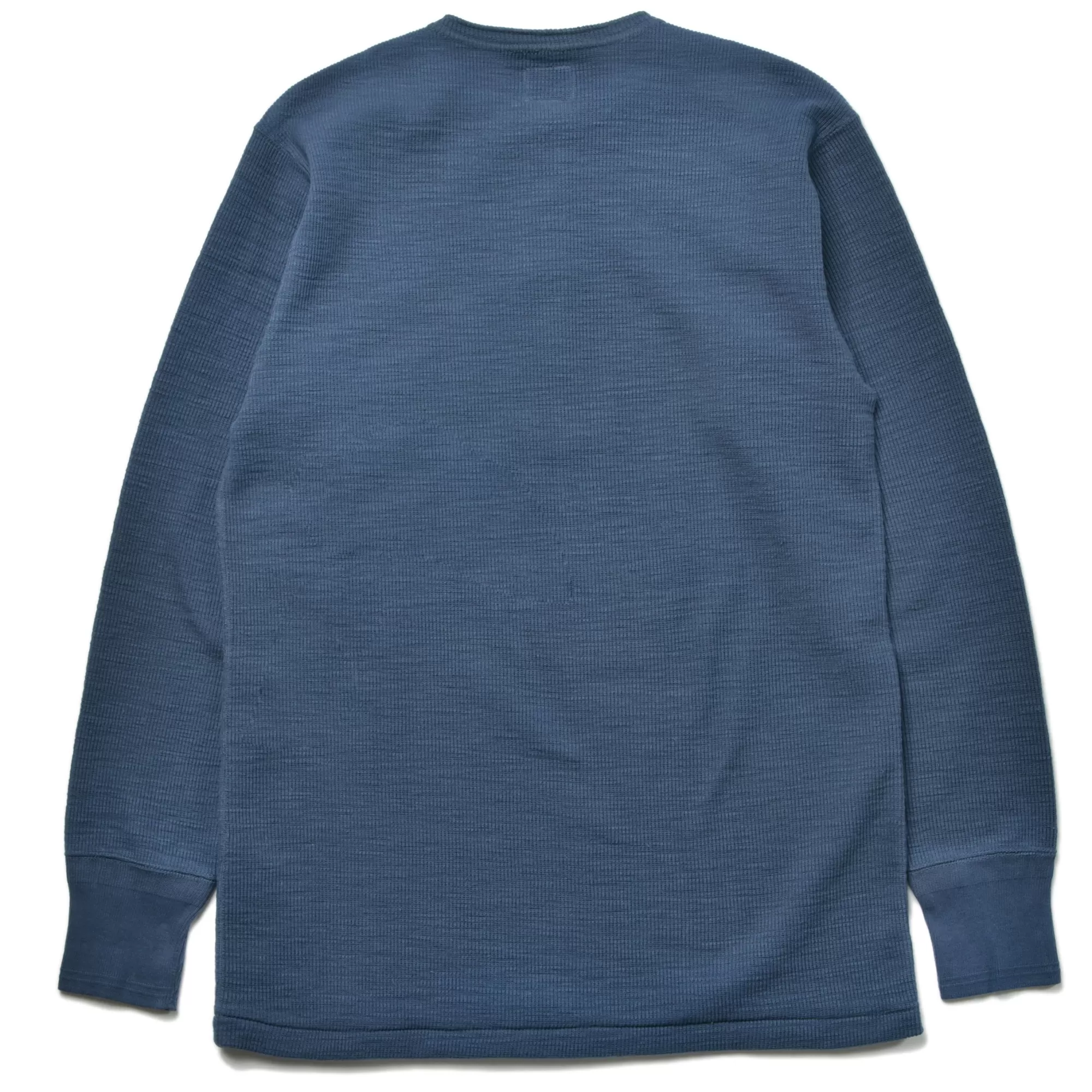 The Real McCoy's Shirts^Western Cardigan Stitch Henley Shirt 125 COBALT