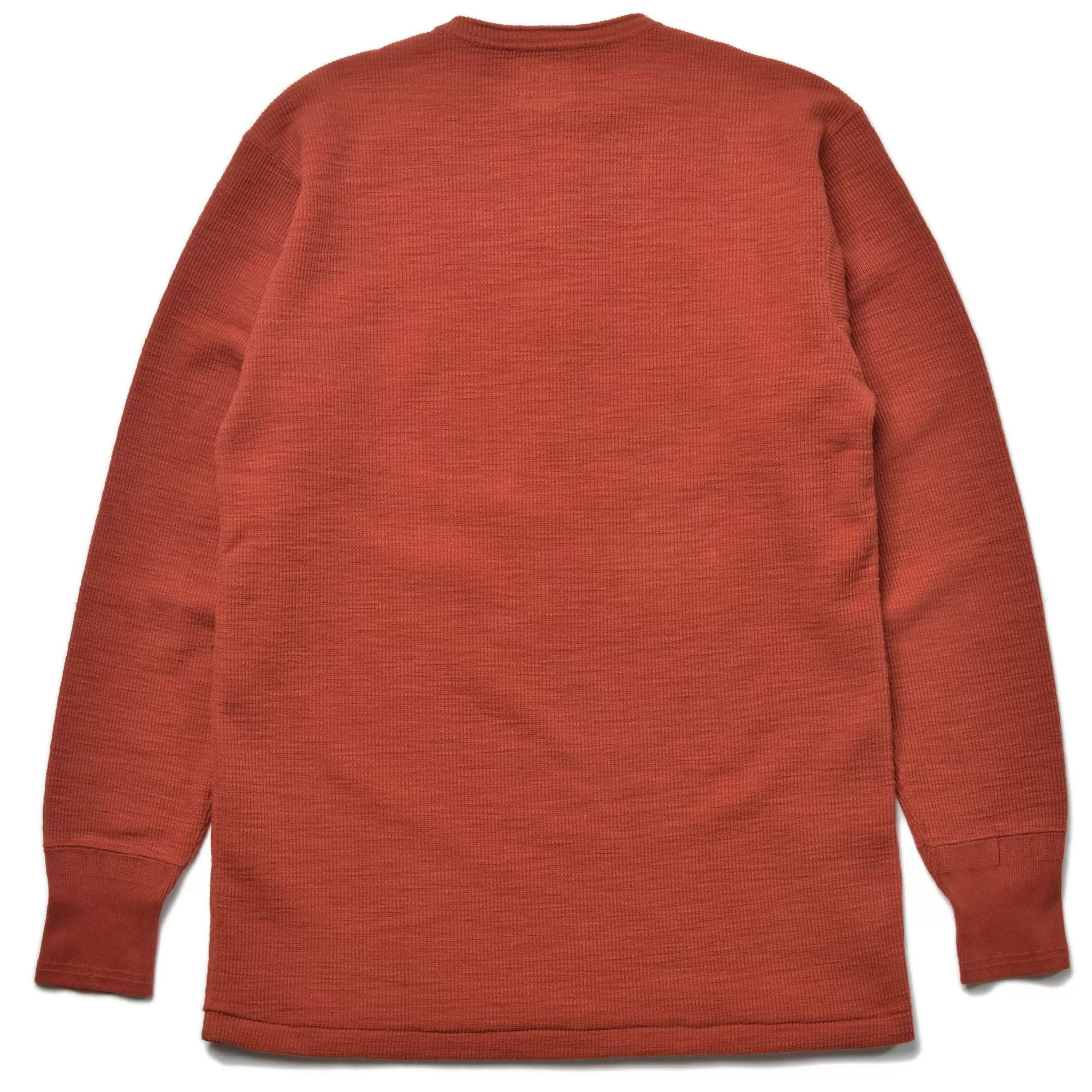 The Real McCoy's Shirts^Western Cardigan Stitch Henley Shirt 093 BRICK RED