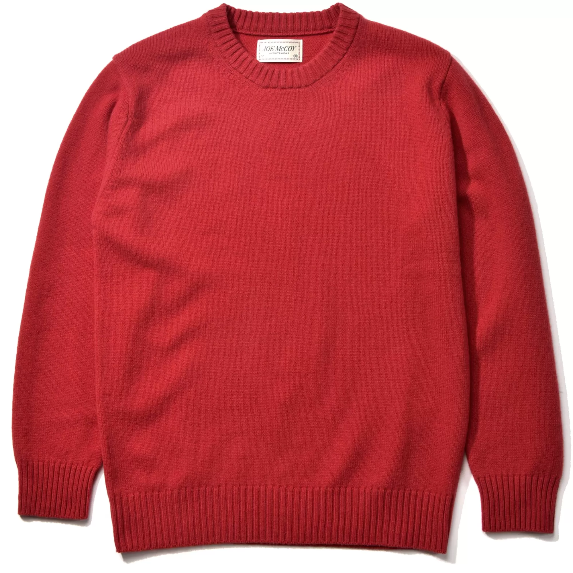 The Real McCoy's Knitwear^Wool Crewneck Sweater Red