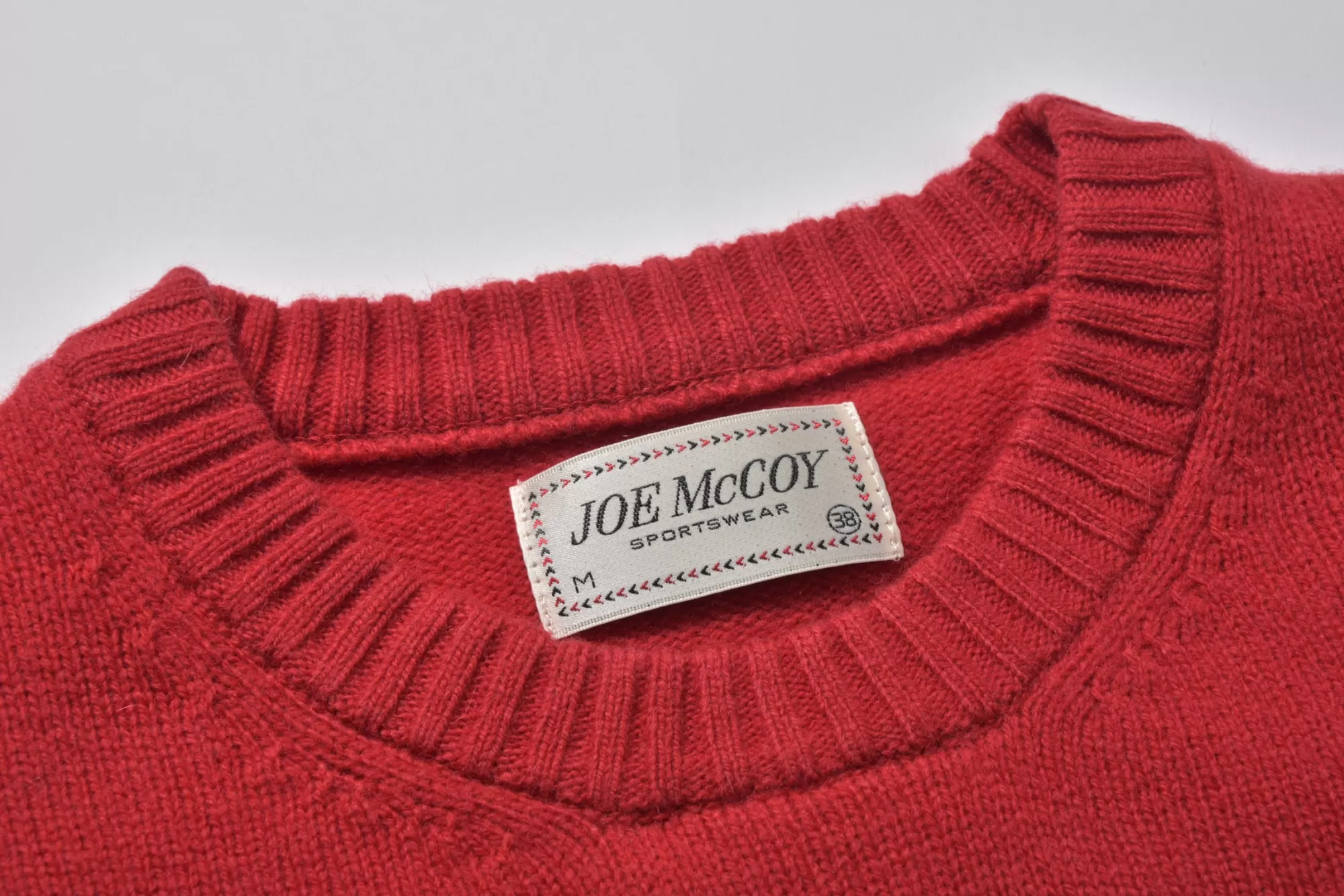 The Real McCoy's Knitwear^Wool Crewneck Sweater Red