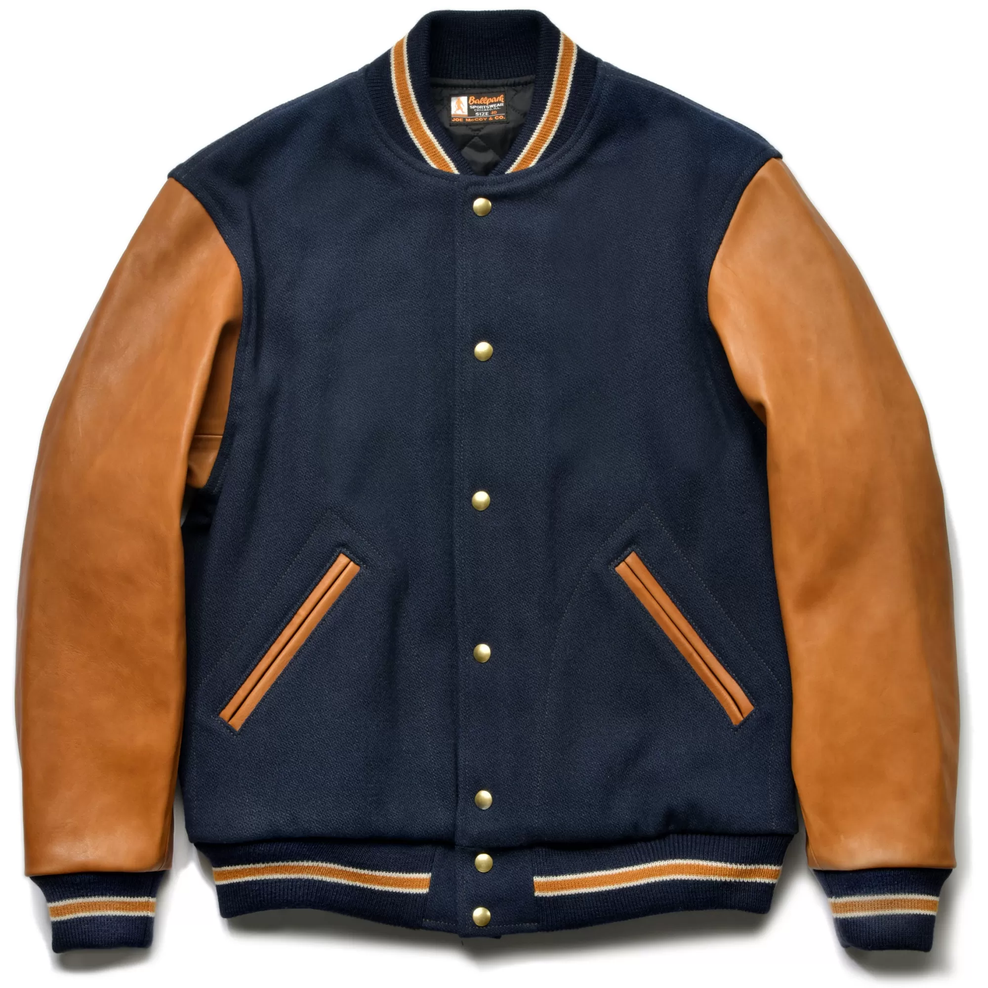 The Real McCoy's Recreation^Wool Varsity Jacket 124 MIDNIGHT BLUE