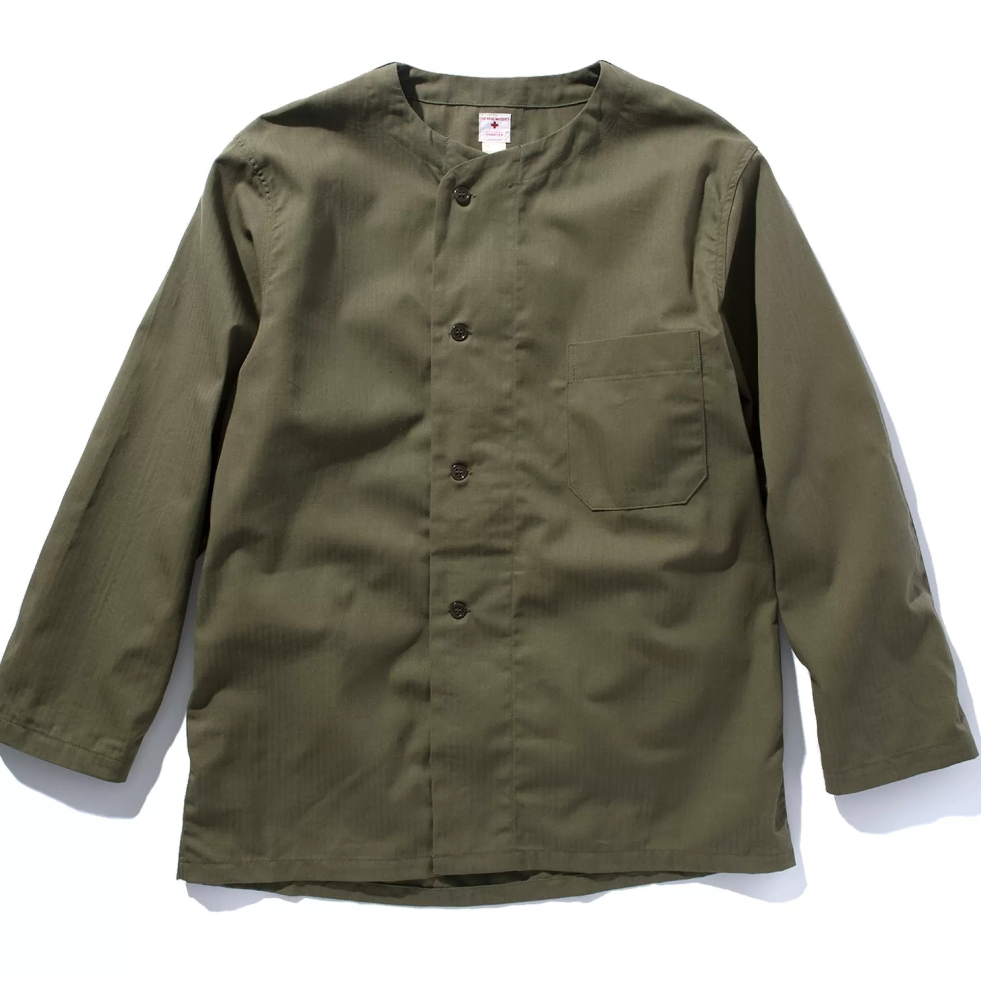 The Real McCoy's Shirts^Ww2 Hbt Pajama Shirt Olive