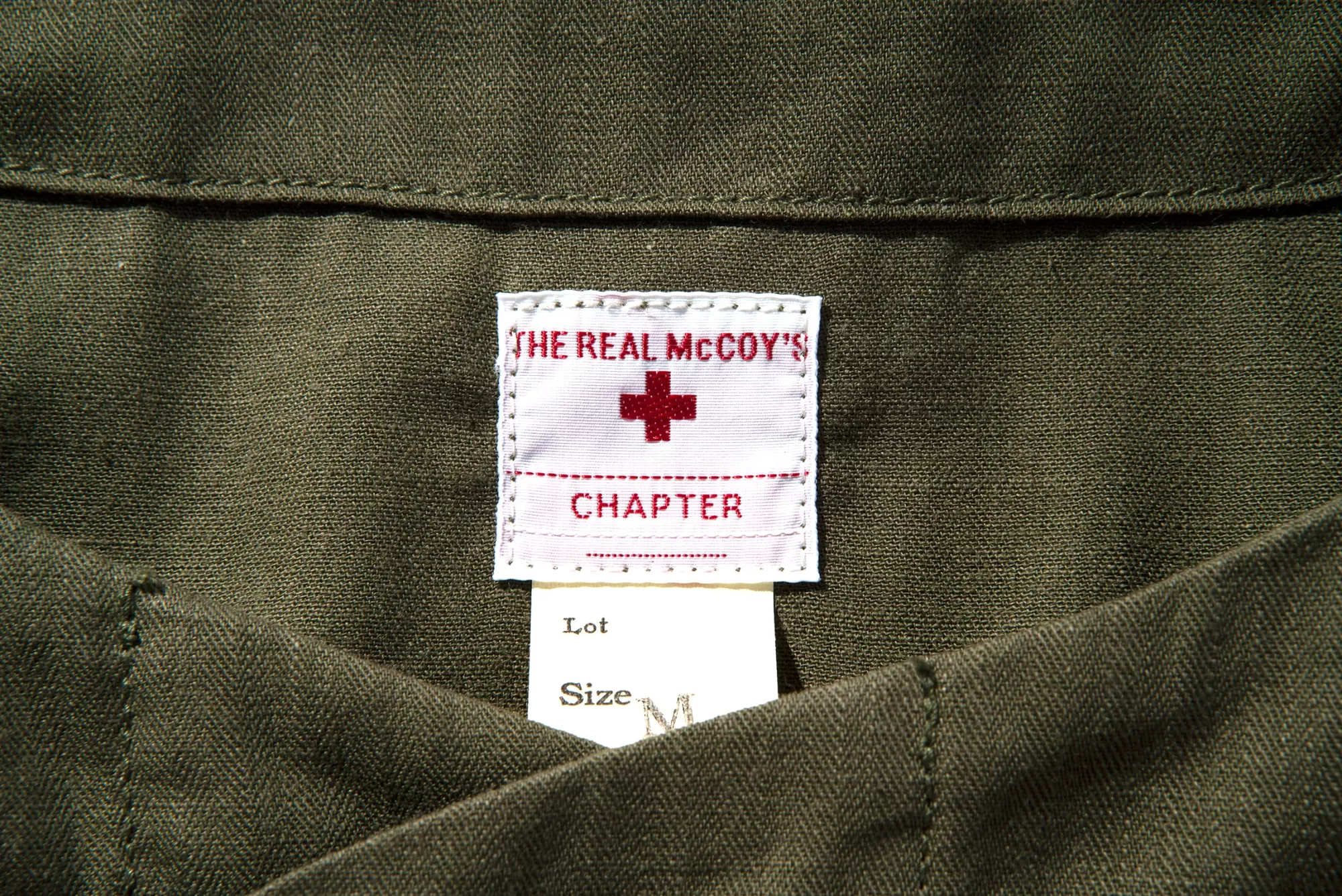 The Real McCoy's Shirts^Ww2 Hbt Pajama Shirt Olive